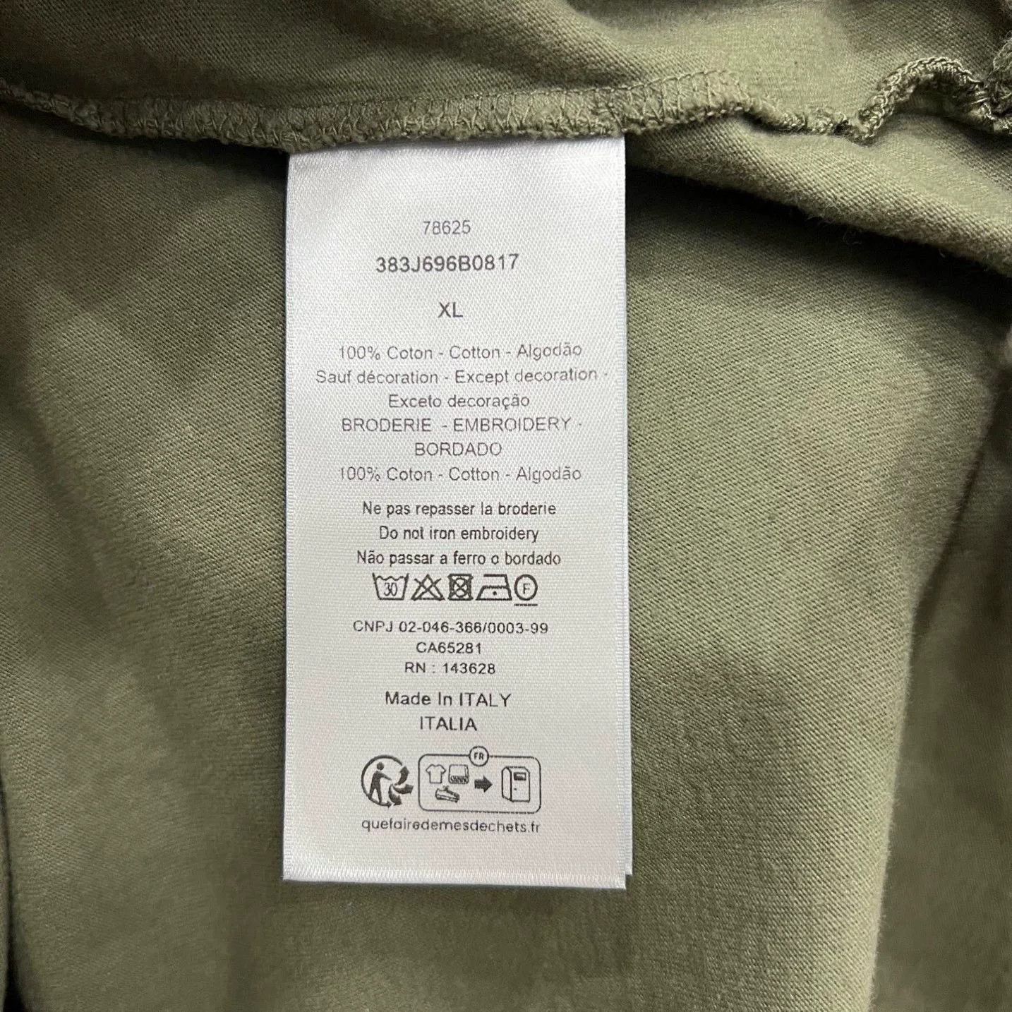 Dior Dior Green Small Logo Embroidery Short Sleeve Size US XL / EU 56 / 4 - 6 Thumbnail
