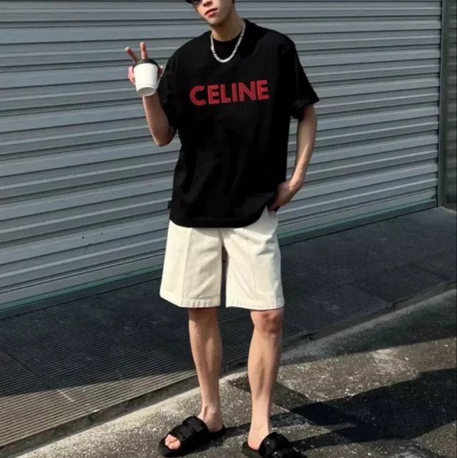Celine Celine Letter Print Crewneck T-Shirt Size US M / EU 48-50 / 2 - 7 Thumbnail