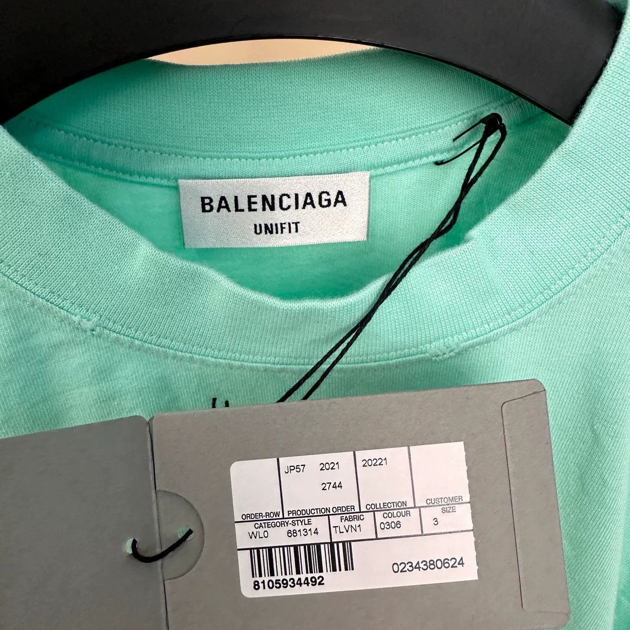Balenciaga Balenciaga Mint Green Bieber Short Sleeve Size US S / EU 44-46 / 1 - 5 Thumbnail