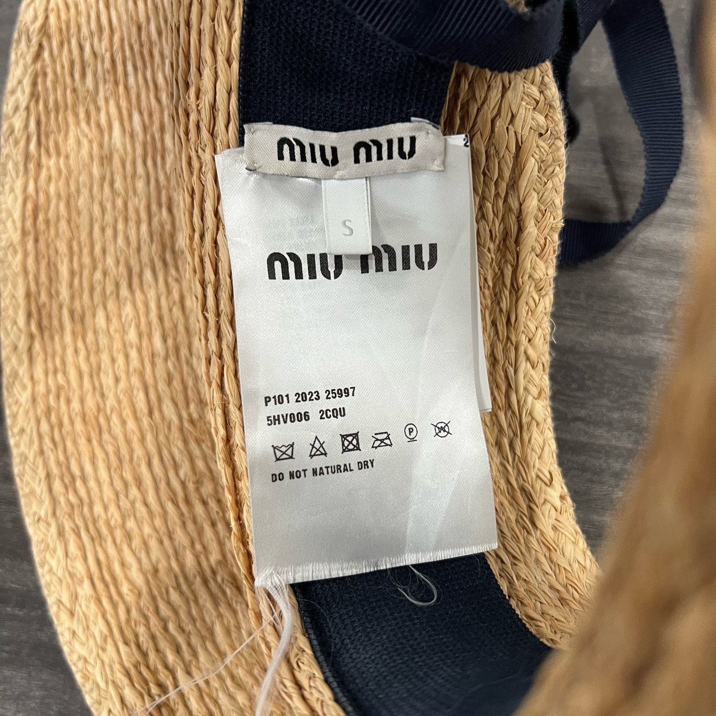 Miu Miu Miumiu Beige Straw Sun Hat S Size ONE SIZE - 4 Thumbnail