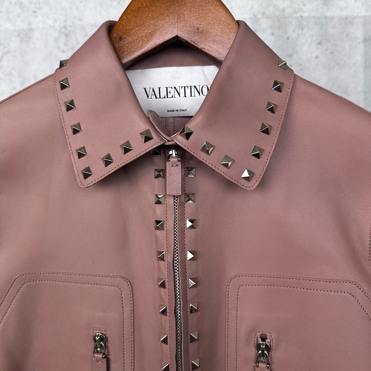 Valentino Valentino Lambskin Studded Leather Jacket Size S / US 4 / IT 40 - 2 Thumbnail