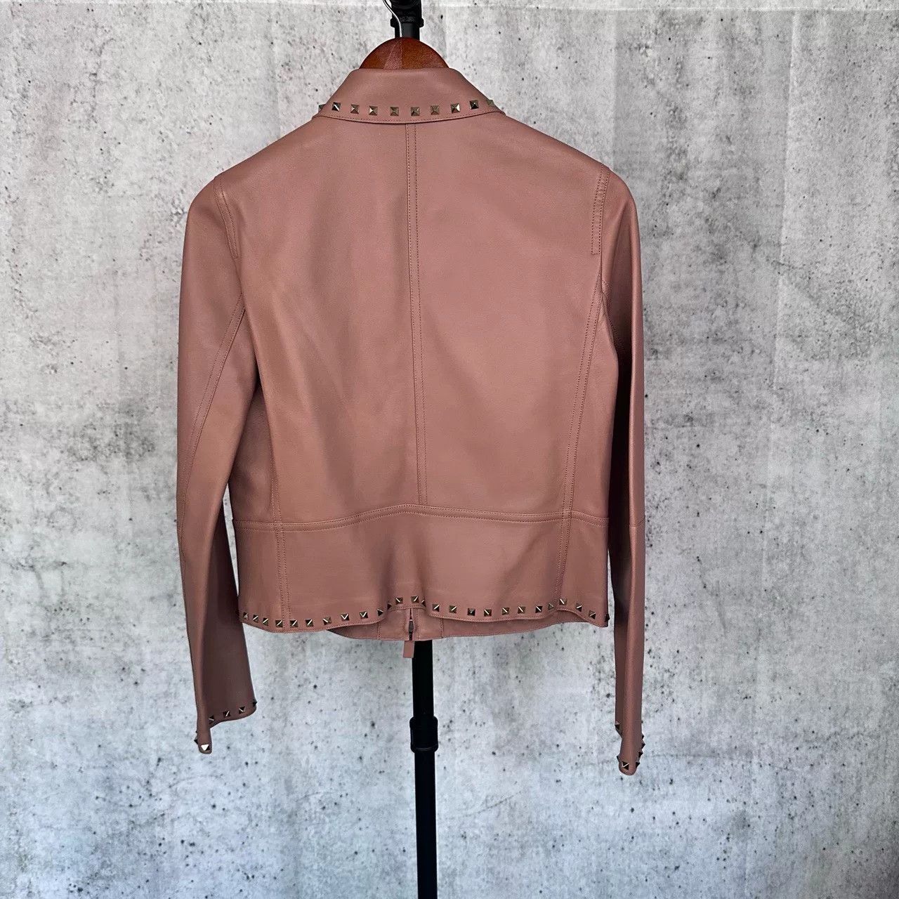 Valentino Valentino Lambskin Studded Leather Jacket Size S / US 4 / IT 40 - 3 Thumbnail