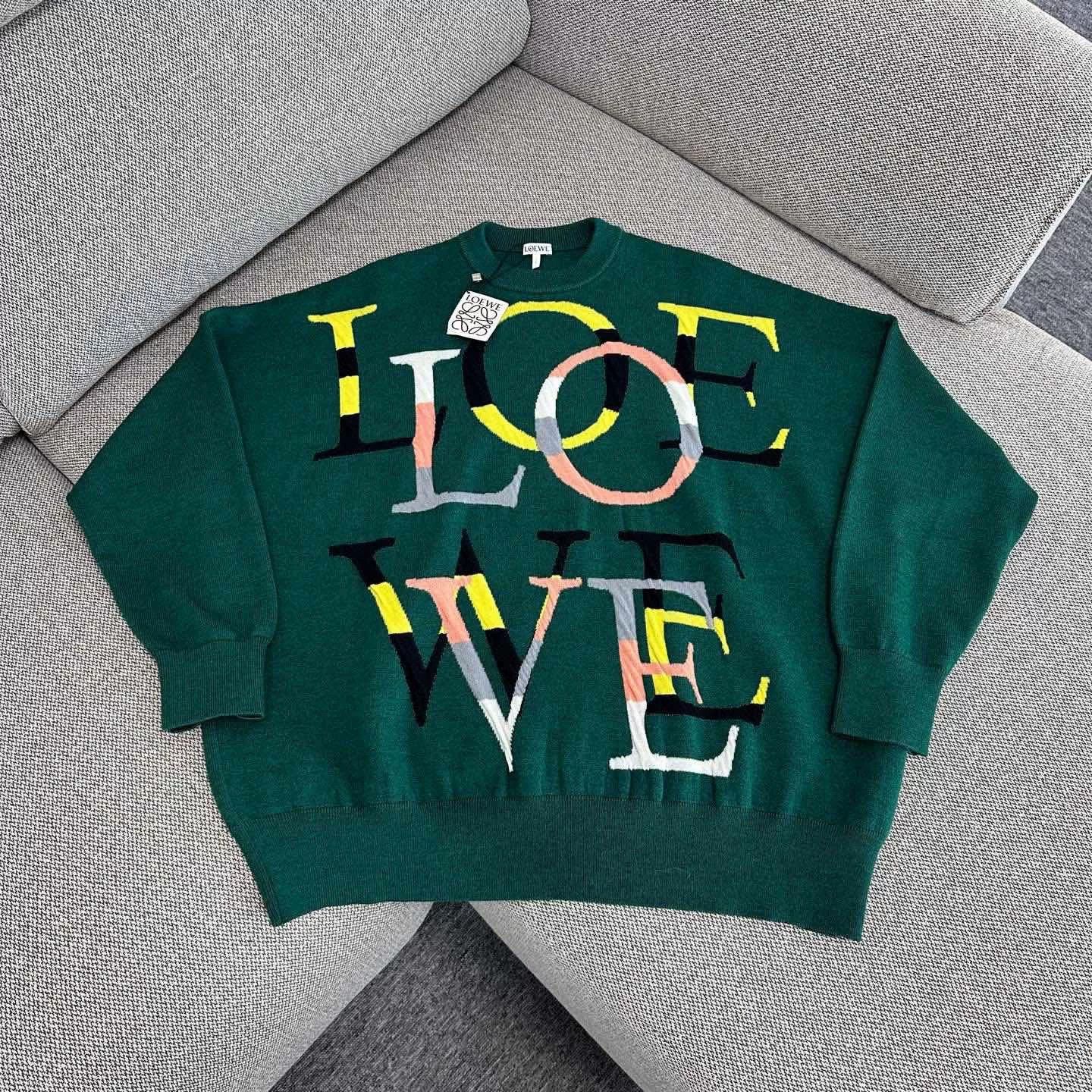 Loewe Loewe SS22 Alphabet Jacquard Cashmere Sweater Size US S / EU 44-46 / 1 - 2 Thumbnail