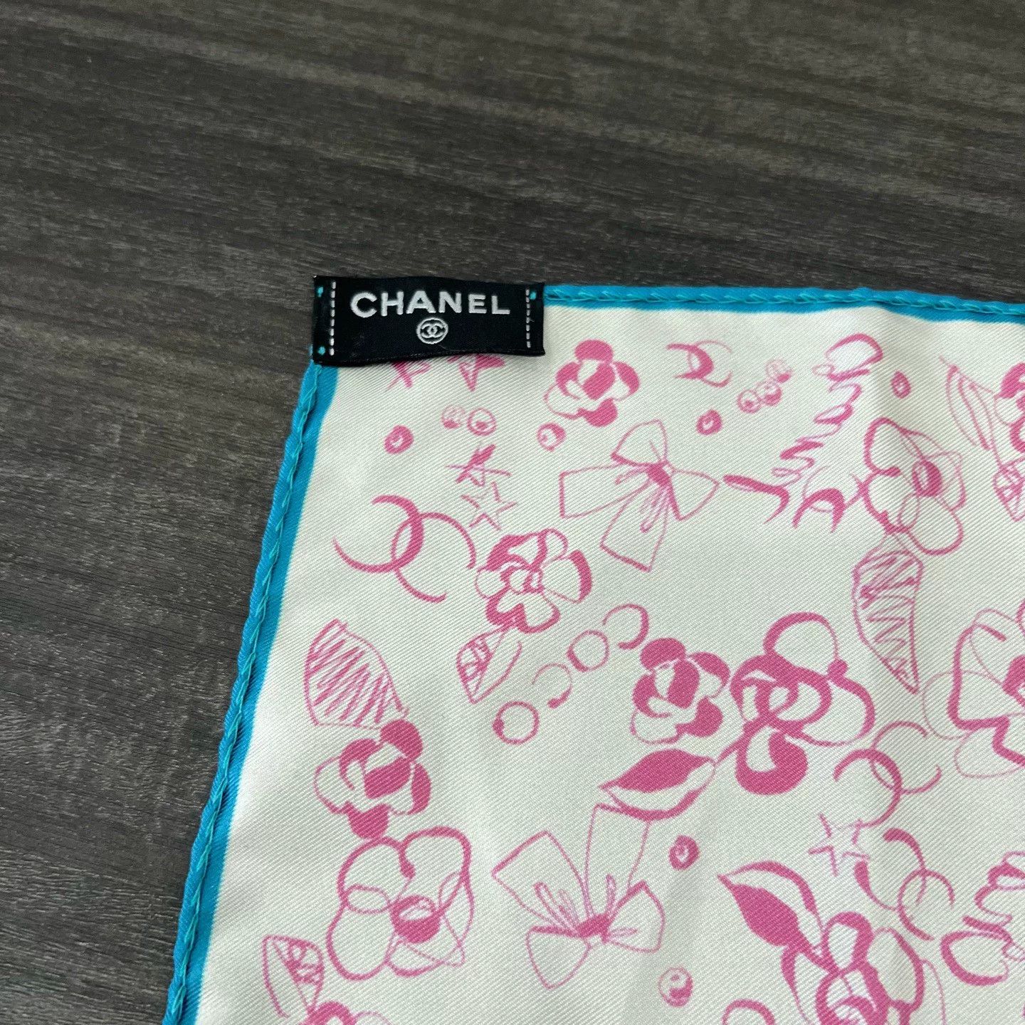 Chanel Chanel Pink Floral Silk Scarf Size ONE SIZE - 4 Thumbnail