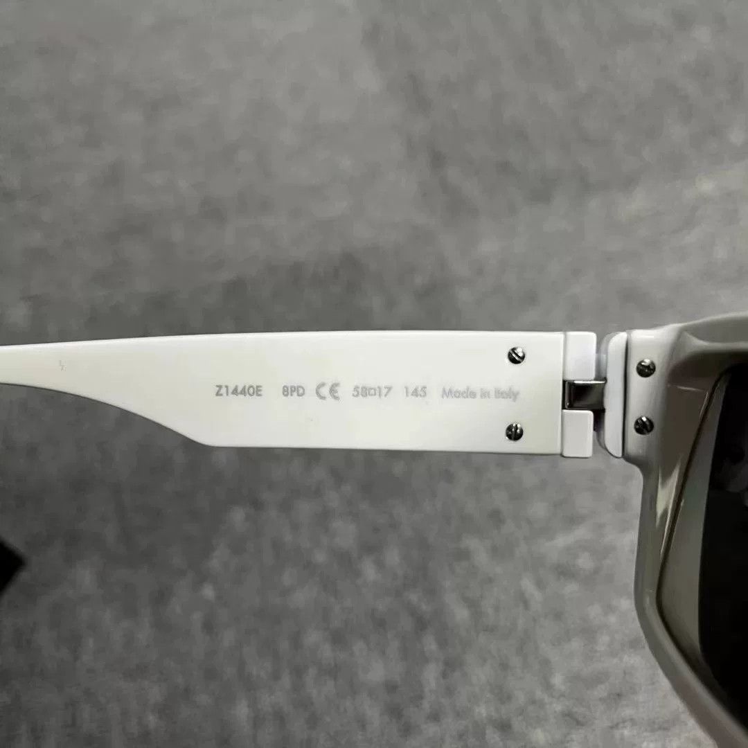 Louis Vuitton Louis Vuitton White Virgil Painted Logo Sunglasses Size ONE SIZE - 5 Thumbnail