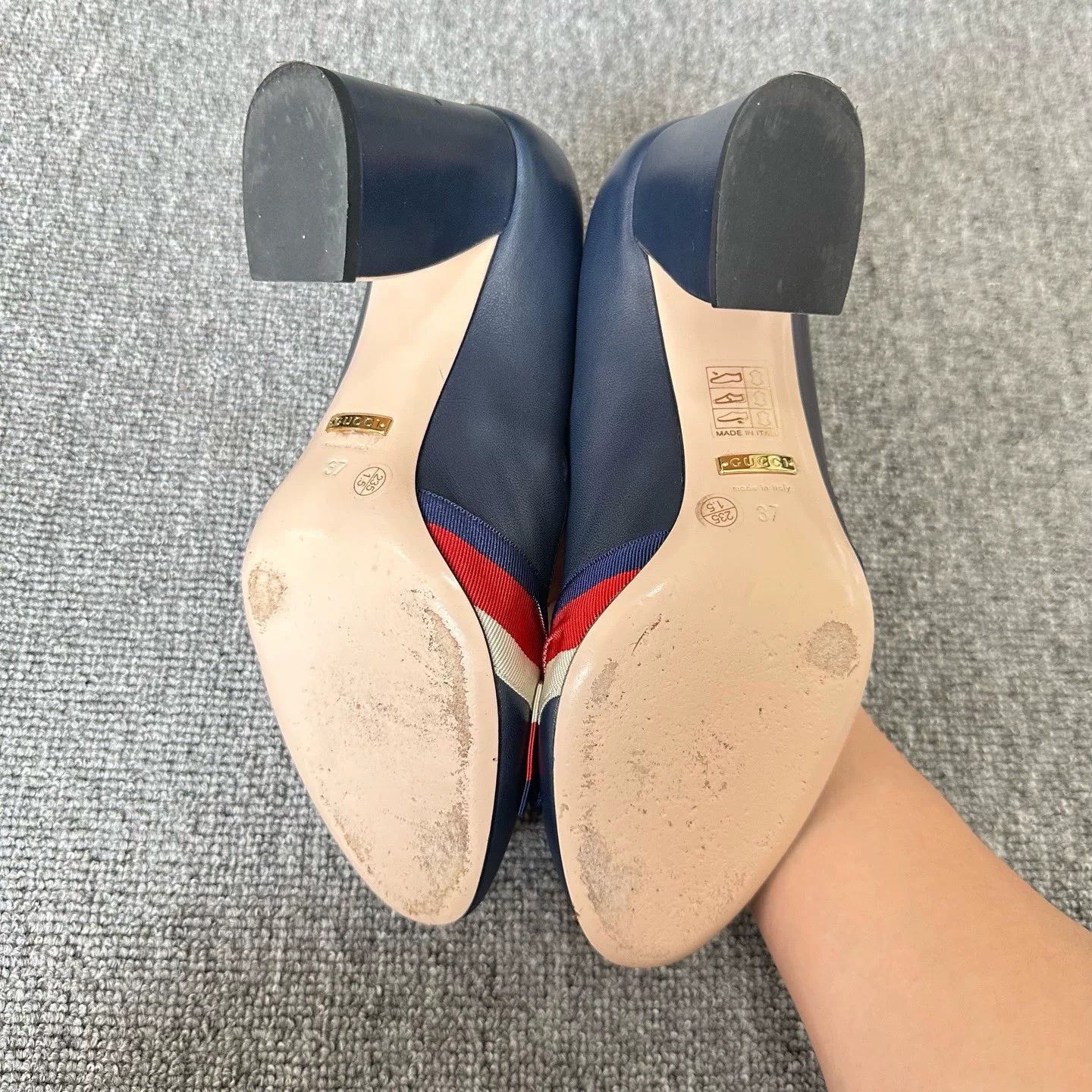 Gucci Gucci Bow High Heels with Tricolor Stripe Size US 6 / IT 36 - 7 Thumbnail