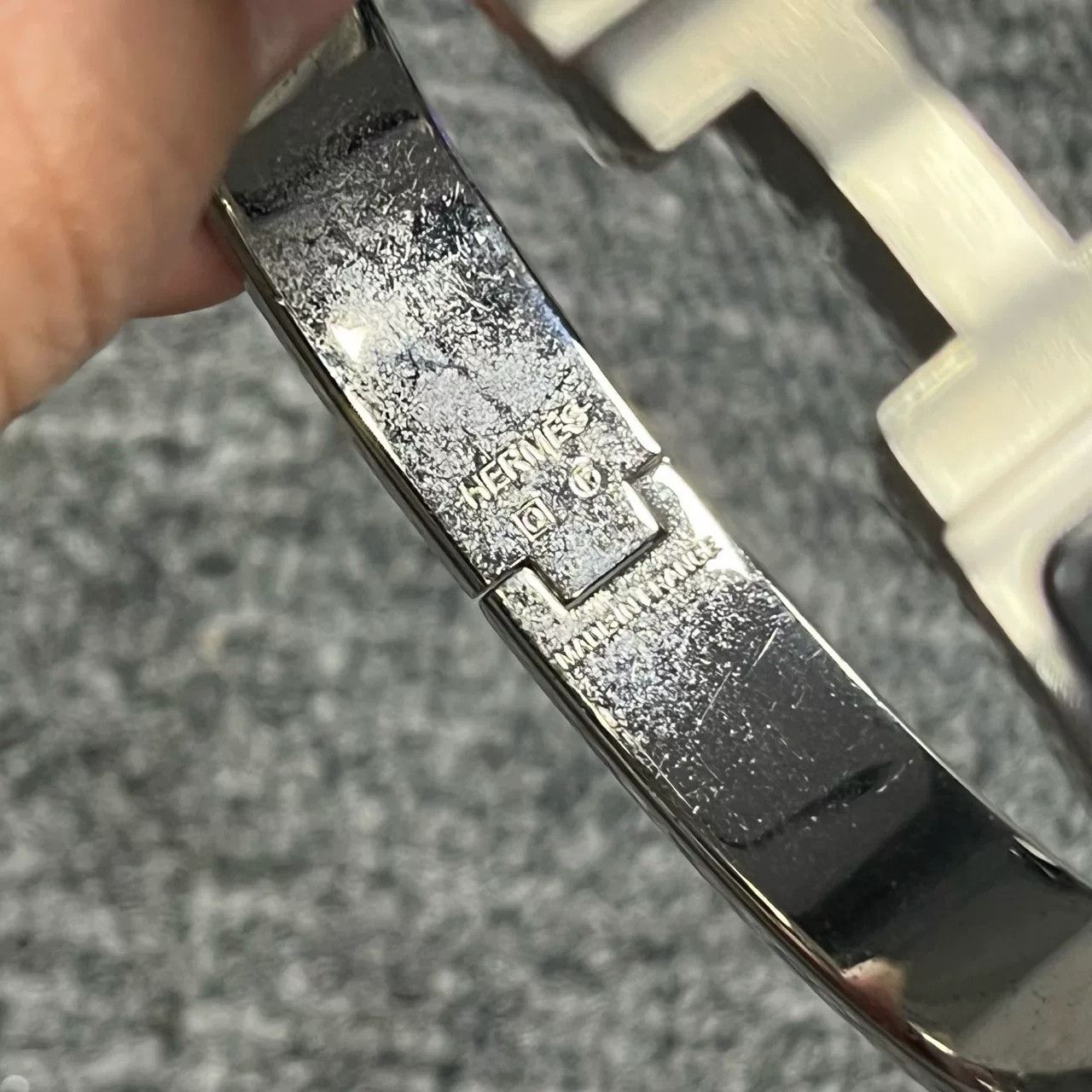 Hermes Hermes Matte Black H Open Adjustable Bracelet Size ONE SIZE - 4 Thumbnail