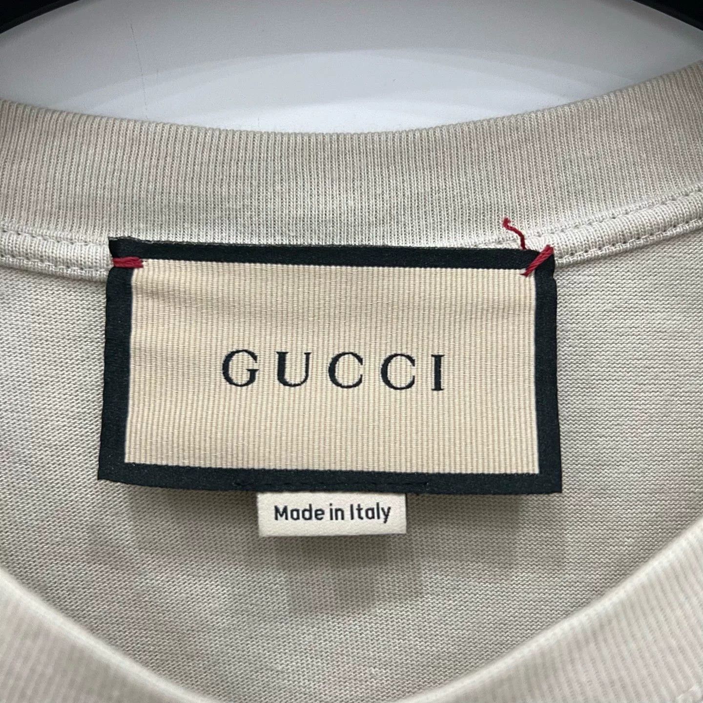 Gucci Gucci Beige Letter Print Short Sleeve Size US M / EU 48-50 / 2 - 5 Thumbnail