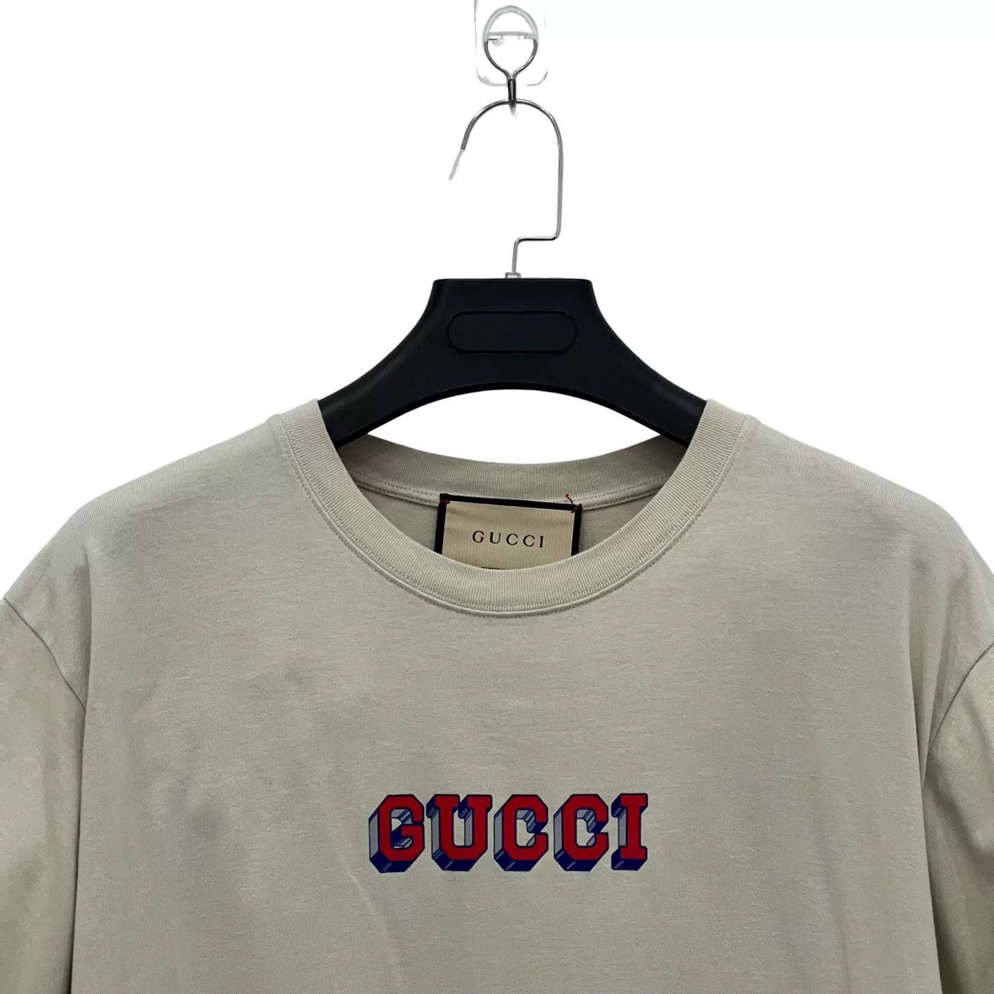 Gucci Gucci Beige Letter Print Short Sleeve Size US M / EU 48-50 / 2 - 3 Thumbnail