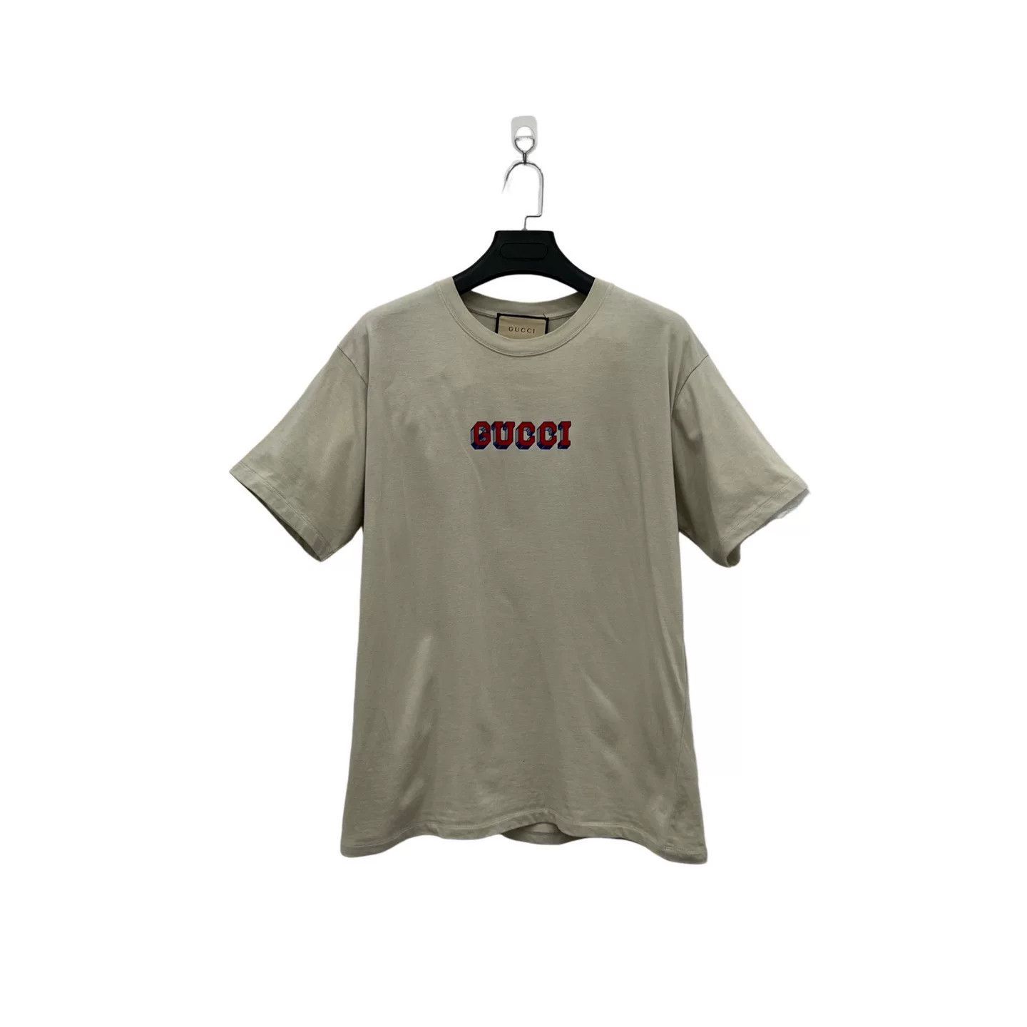 Gucci Gucci Beige Letter Print Short Sleeve Size US M / EU 48-50 / 2 - 2 Thumbnail