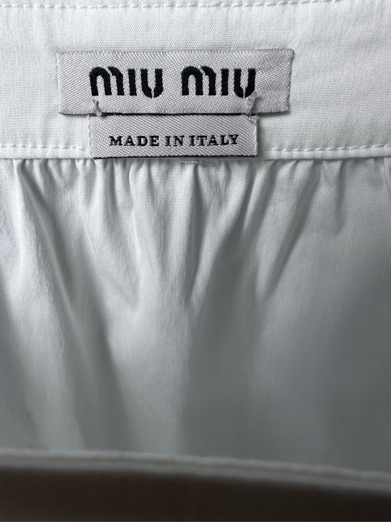 Miu Miu MiuMiu Campus Puff Sleeve Short Shirt Tee Size S / US 4 / IT 40 - 4 Thumbnail