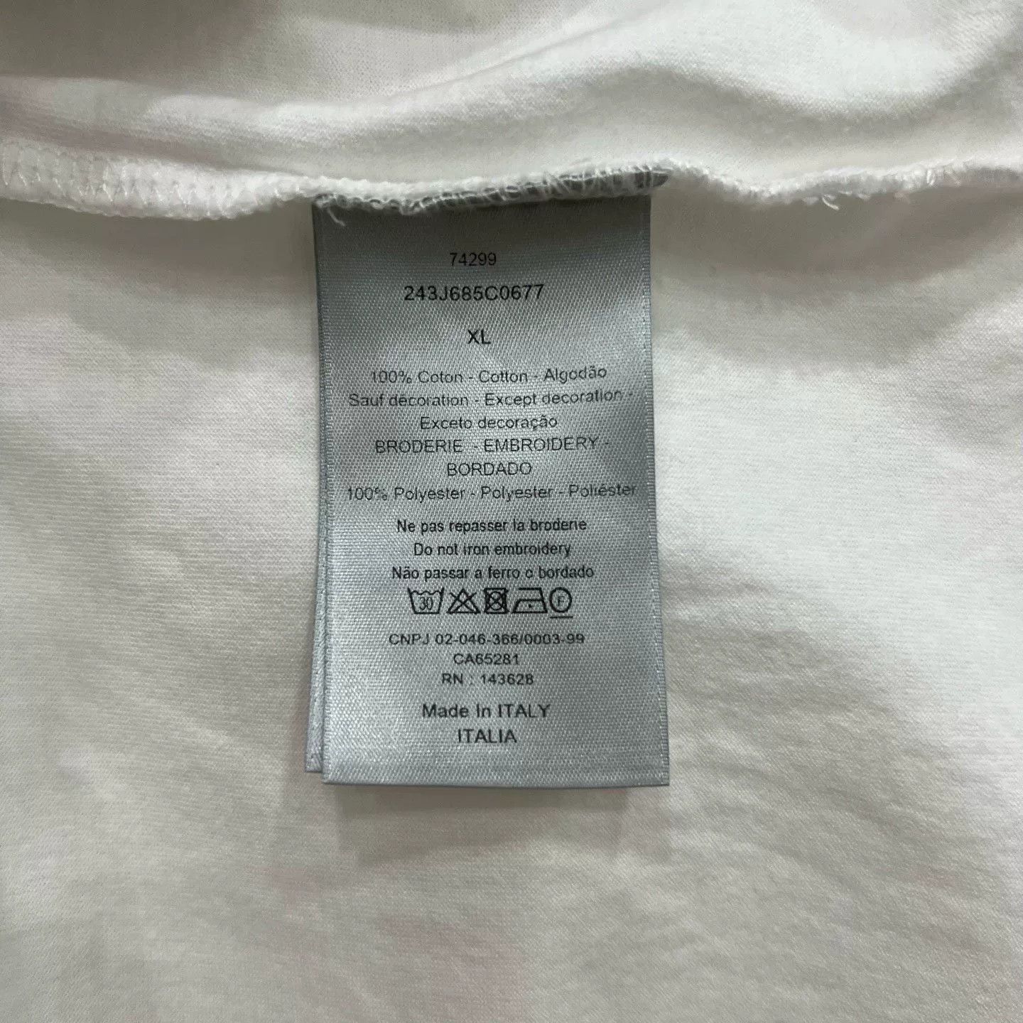 Dior Dior White Pentagram Short Sleeve XL Size US XL / EU 56 / 4 - 5 Thumbnail