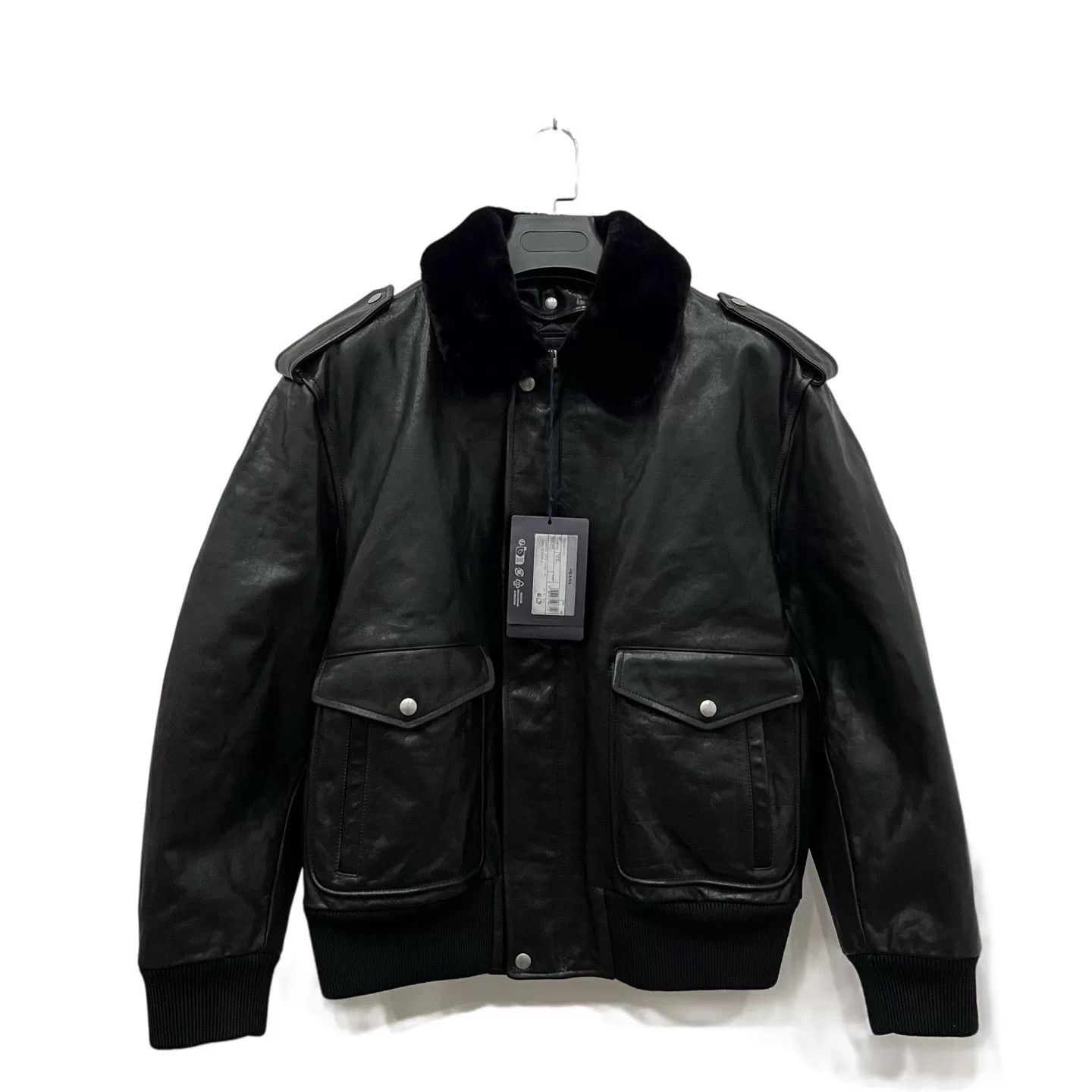 Prada Prada Lapel Fur Collar Leather Jacket Size US M / EU 48-50 / 2 - 2 Thumbnail