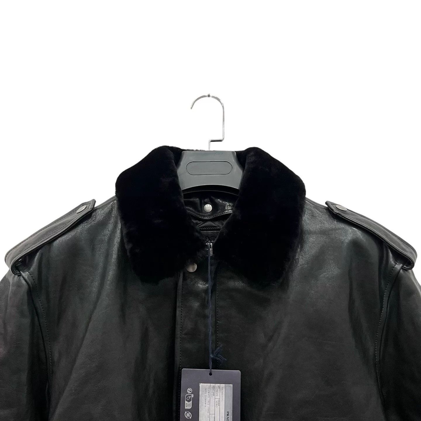 Prada Prada Lapel Fur Collar Leather Jacket Size US M / EU 48-50 / 2 - 3 Thumbnail