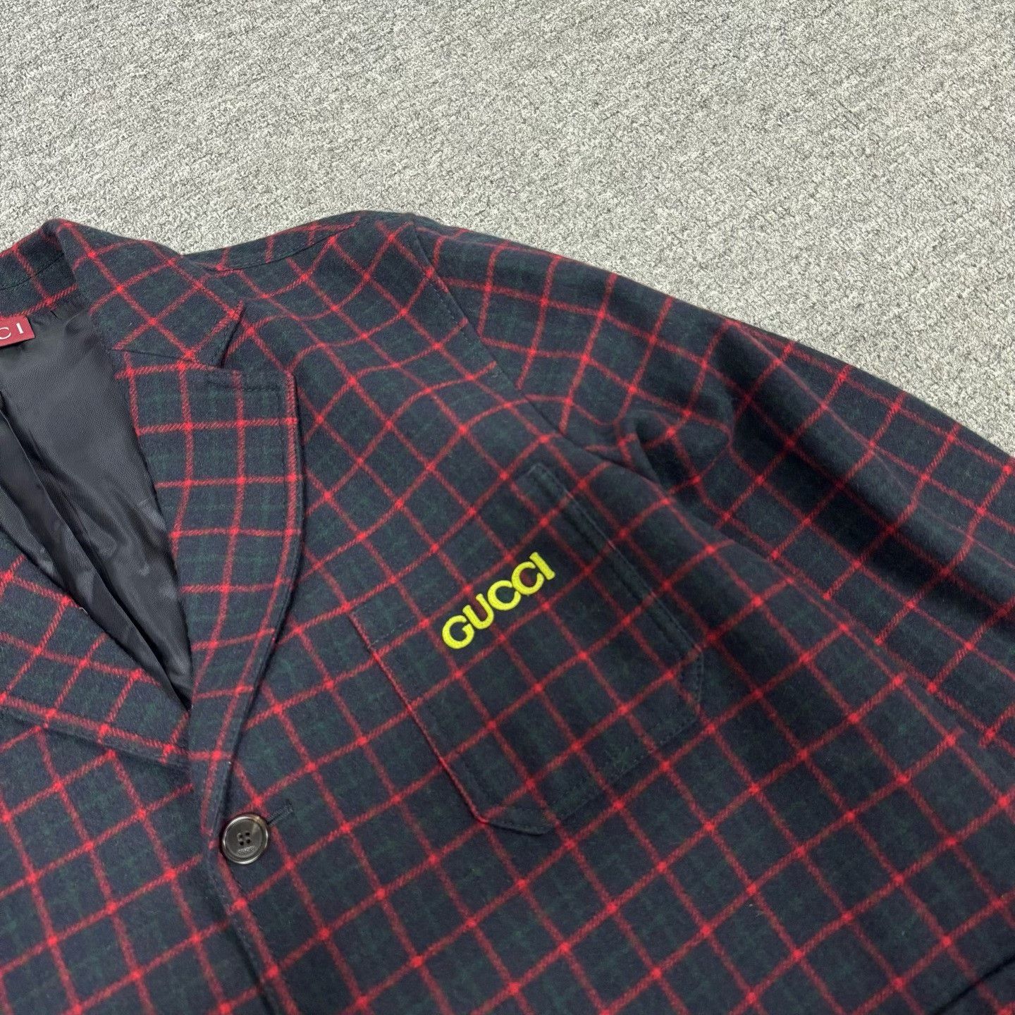 Gucci Gucci Plaid Logo Wool Blazer Size US M / EU 48-50 / 2 - 3 Thumbnail