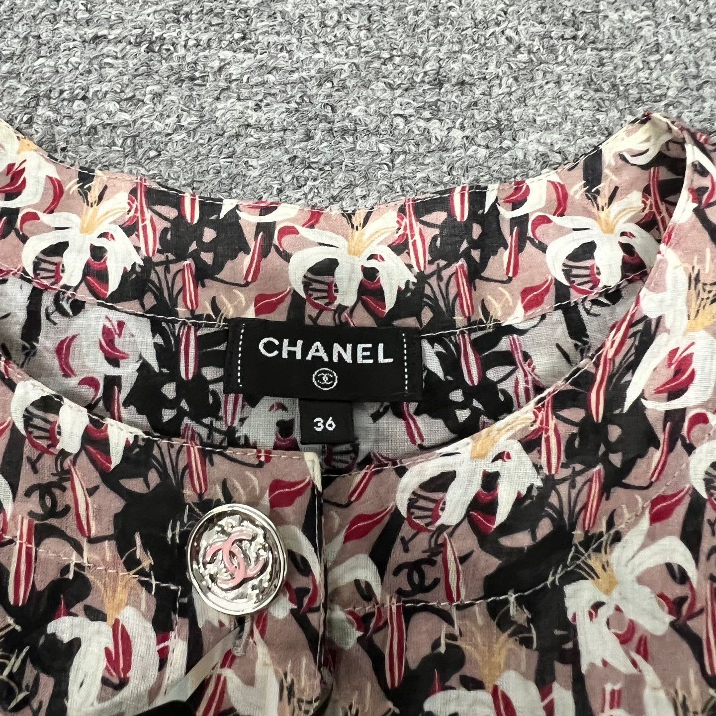 Chanel Chanel 23A Floral Double C Poplin Shirt Size XS / US 0-2 / IT 36-38 - 5 Thumbnail