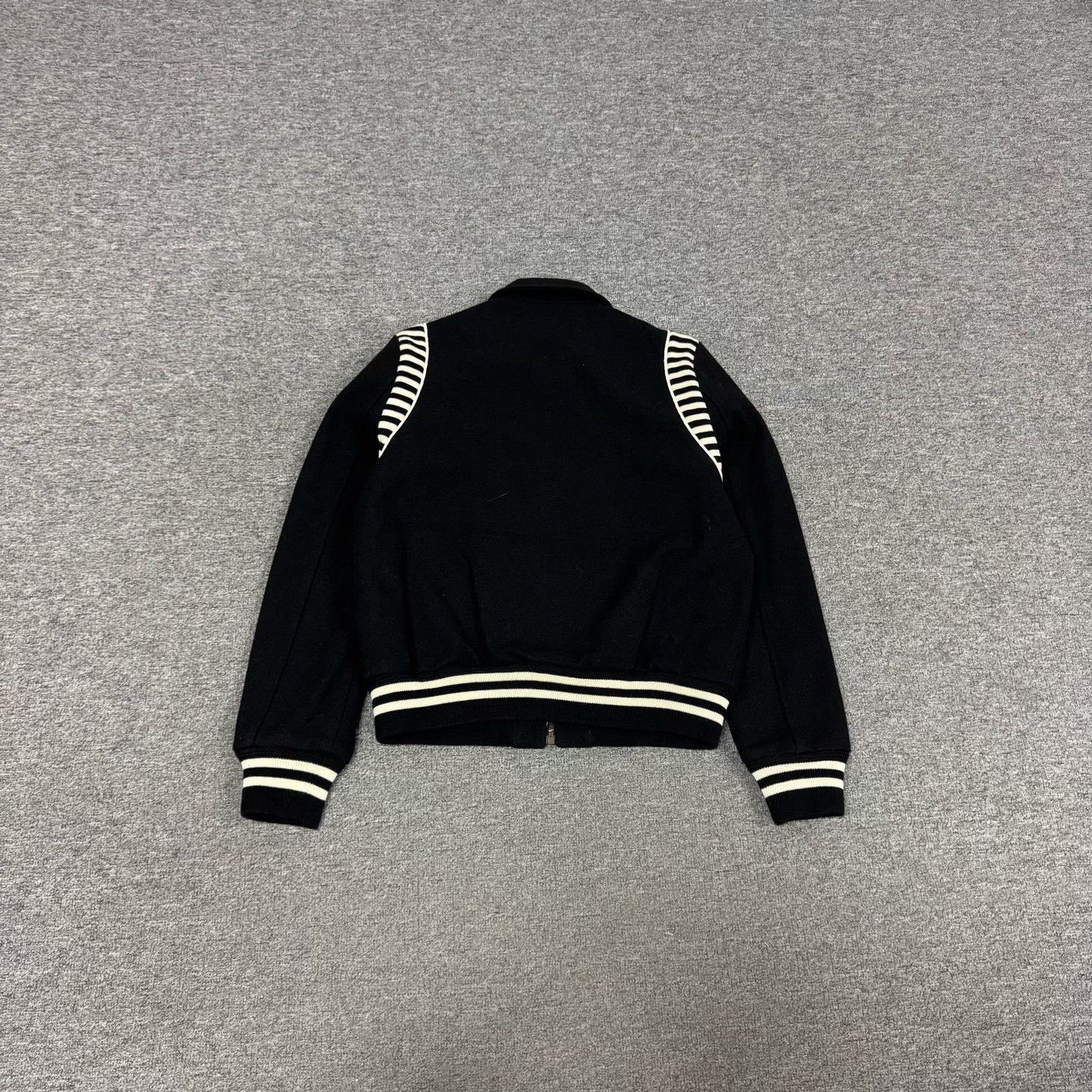 Saint Laurent Paris Saint Laurent Zebra Stripe Wool Baseball Jacket Size US S / EU 44-46 / 1 - 8 Thumbnail