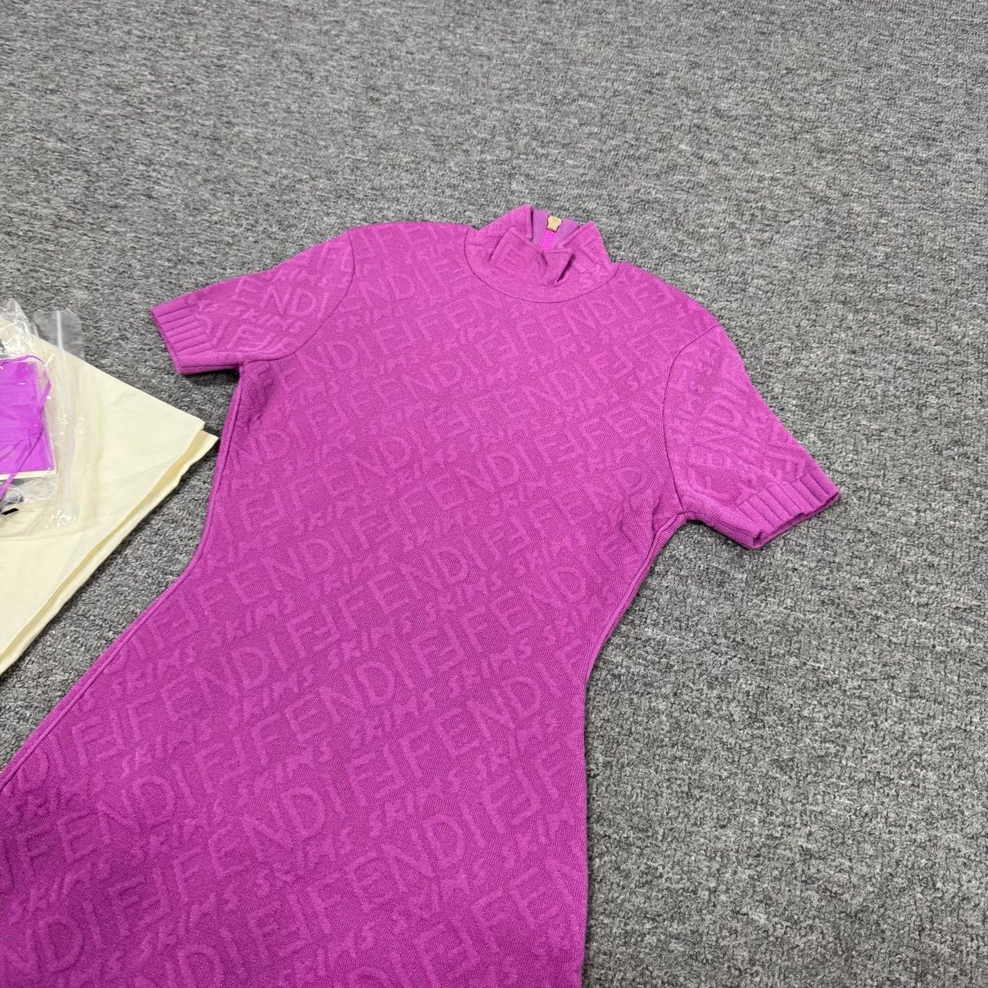 Fendi Fendi x Skims Logo Embossed Dress Size XS / US 0-2 / IT 36-38 - 4 Thumbnail