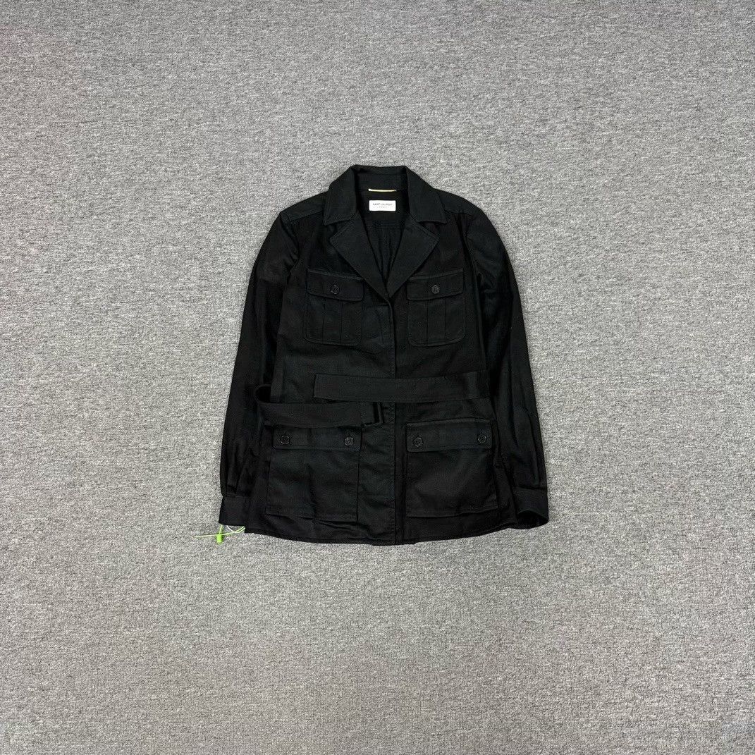 Yves Saint Laurent YSL Black Safari Utility Jacket Size S / US 4 / IT 40 - 3 Thumbnail
