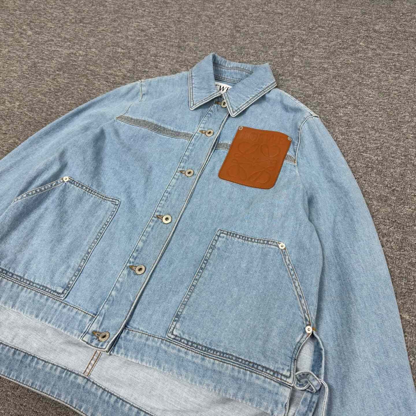 Loewe Loewe Logo Leather Patch Denim Jacket Size XS / US 0-2 / IT 36-38 - 7 Thumbnail