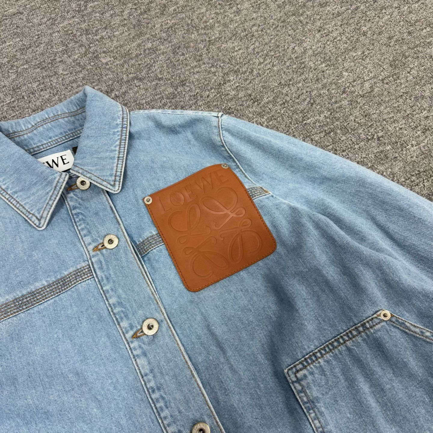 Loewe Loewe Logo Leather Patch Denim Jacket Size XS / US 0-2 / IT 36-38 - 6 Thumbnail