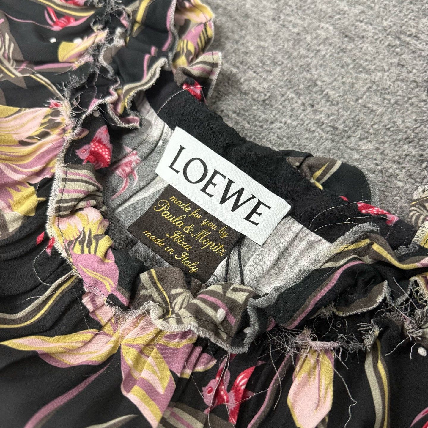Loewe Loewe Irregular Hem Printed Dress Size XXS / US 00 / IT 34 - 6 Thumbnail