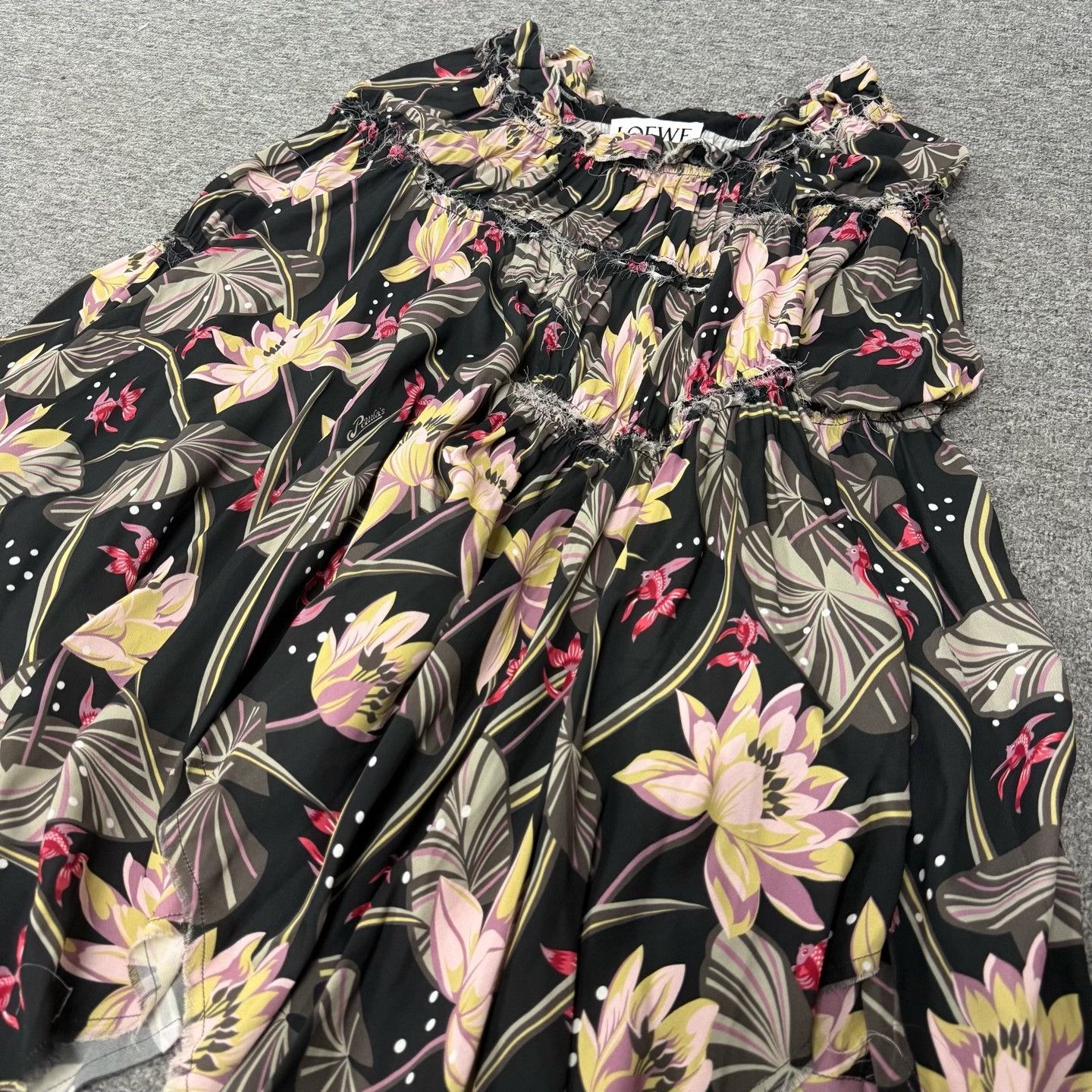 Loewe Loewe Irregular Hem Printed Dress Size XXS / US 00 / IT 34 - 2 Thumbnail