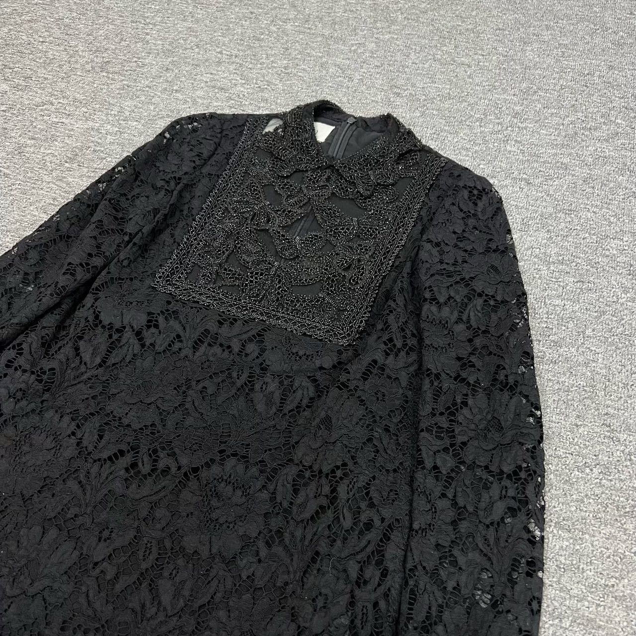Valentino Valentino Black Beaded Lace Dress Size S / US 4 / IT 40 - 3 Thumbnail