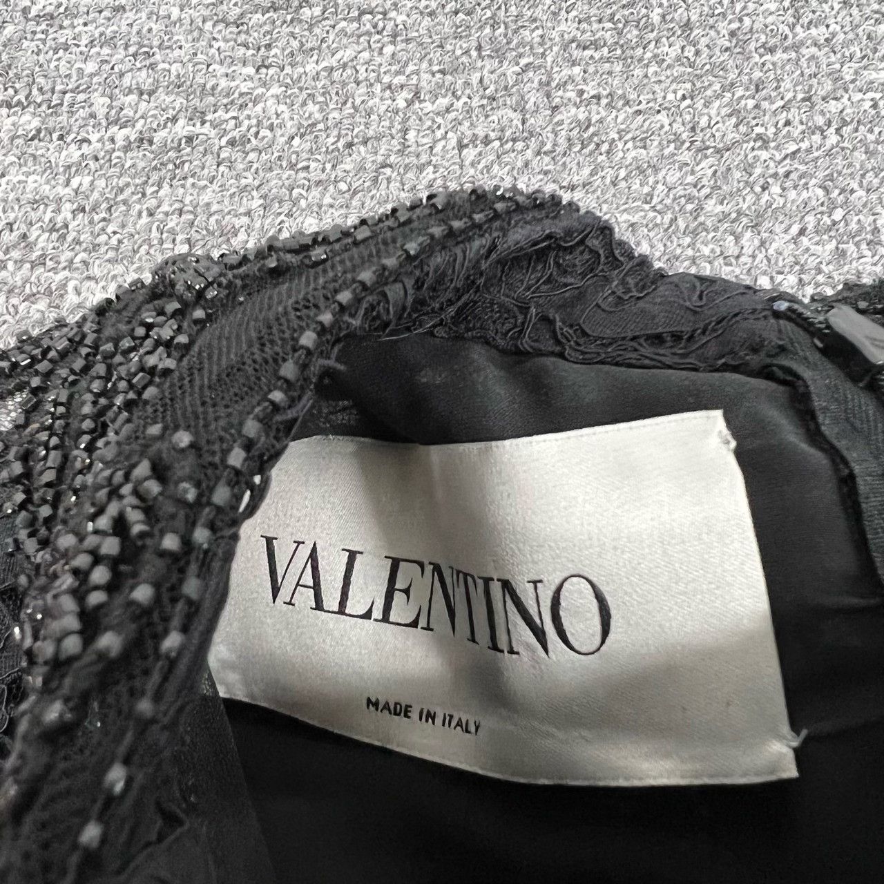 Valentino Valentino Black Beaded Lace Dress Size S / US 4 / IT 40 - 5 Thumbnail