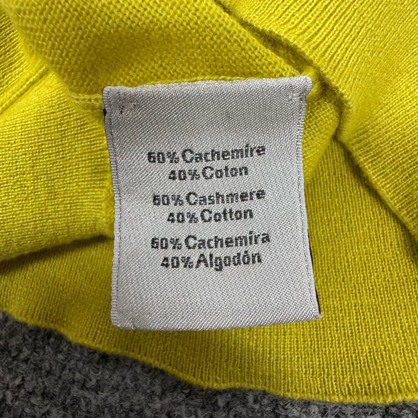 Hermes Hermes Yellow Diamond Pattern Cashmere Polo Size US M / EU 48-50 / 2 - 4 Thumbnail