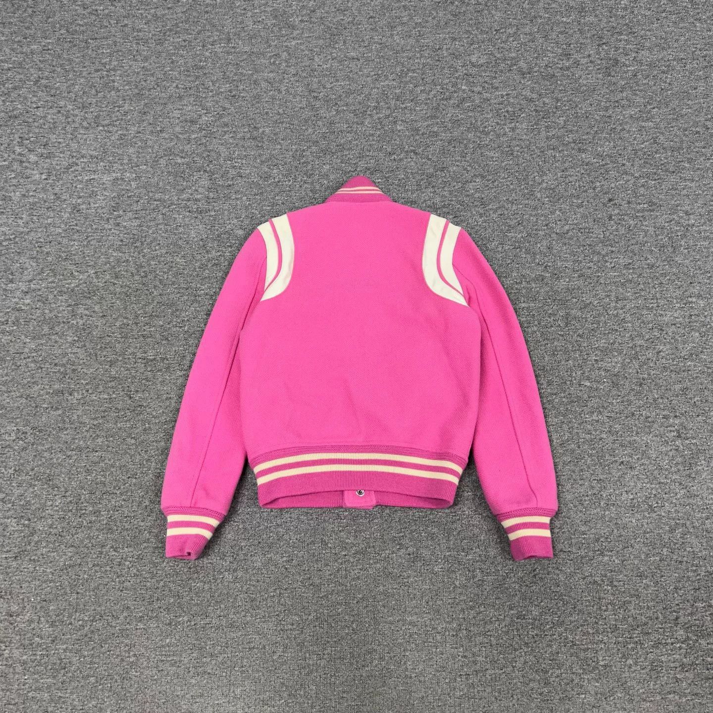 Saint Laurent Paris Saint Laurent 16FW Pink Baseball Jacket Size XXS / US 00 / IT 34 - 2 Thumbnail