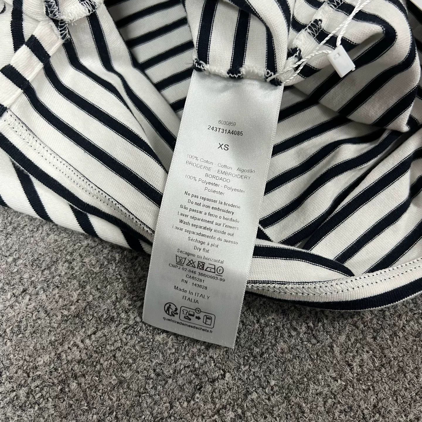 Dior Dior Black White Stripe Star Short Sleeve Size XS / US 0-2 / IT 36-38 - 8 Thumbnail