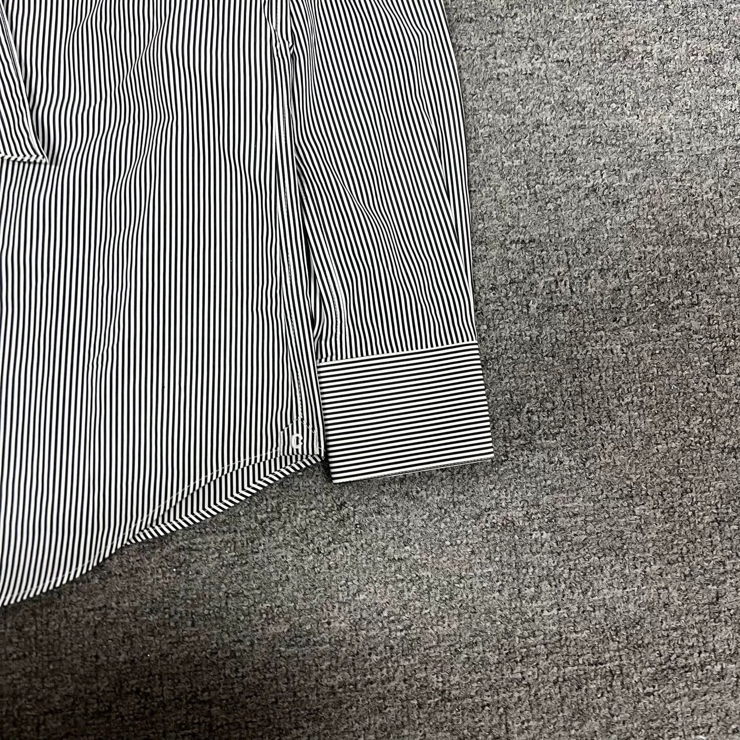 Celine Celine Striped Bow Tie Long Sleeve Shirt Size XXS / US 00 / IT 34 - 3 Thumbnail