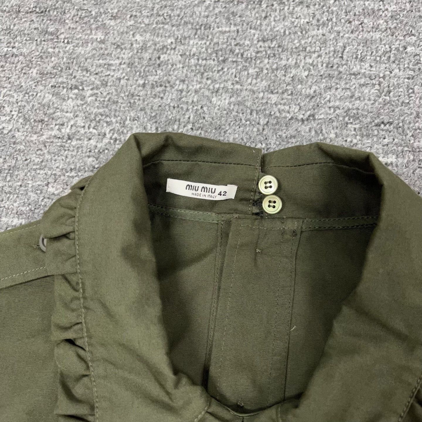 Miu Miu Miu Miu Doll Collar Army Green Dress Size M / US 6-8 / IT 42-44 - 6 Thumbnail