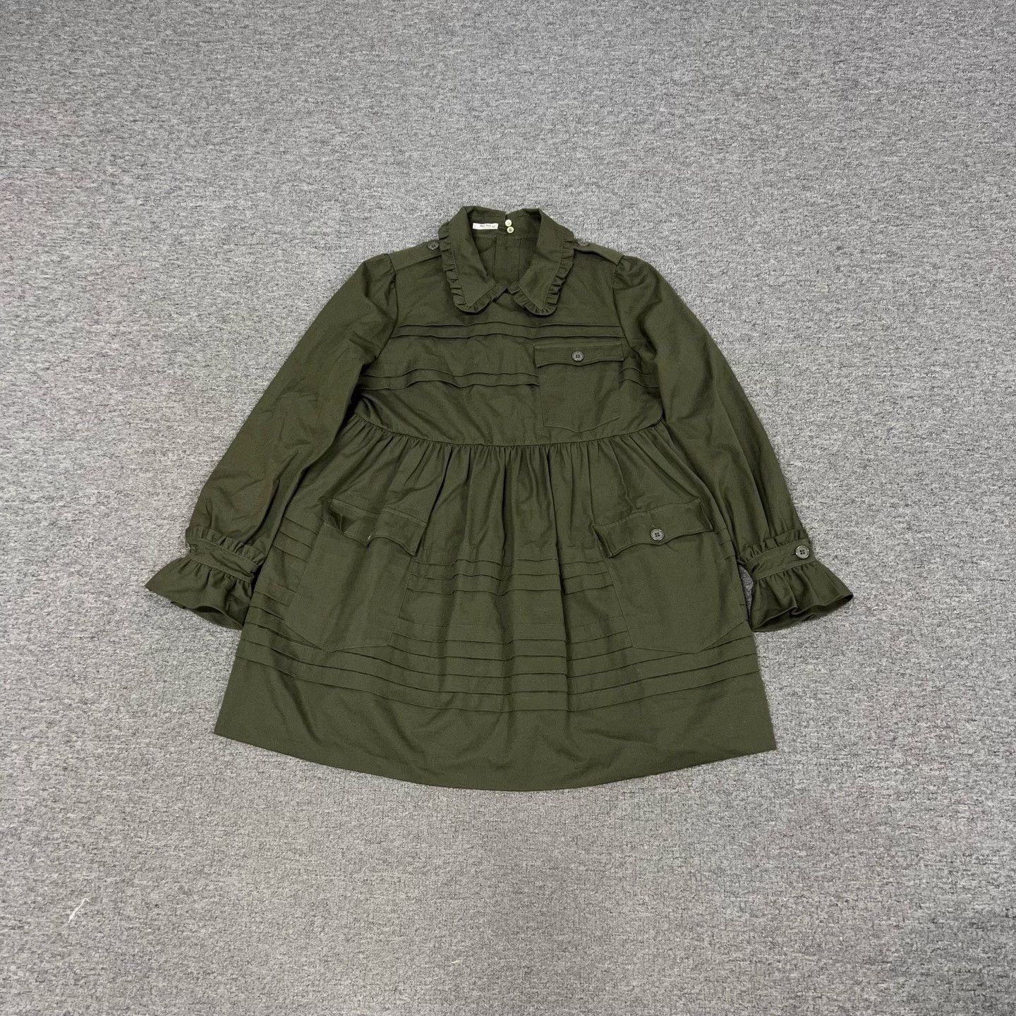 Miu Miu Miu Miu Doll Collar Army Green Dress Size M / US 6-8 / IT 42-44 - 5 Thumbnail