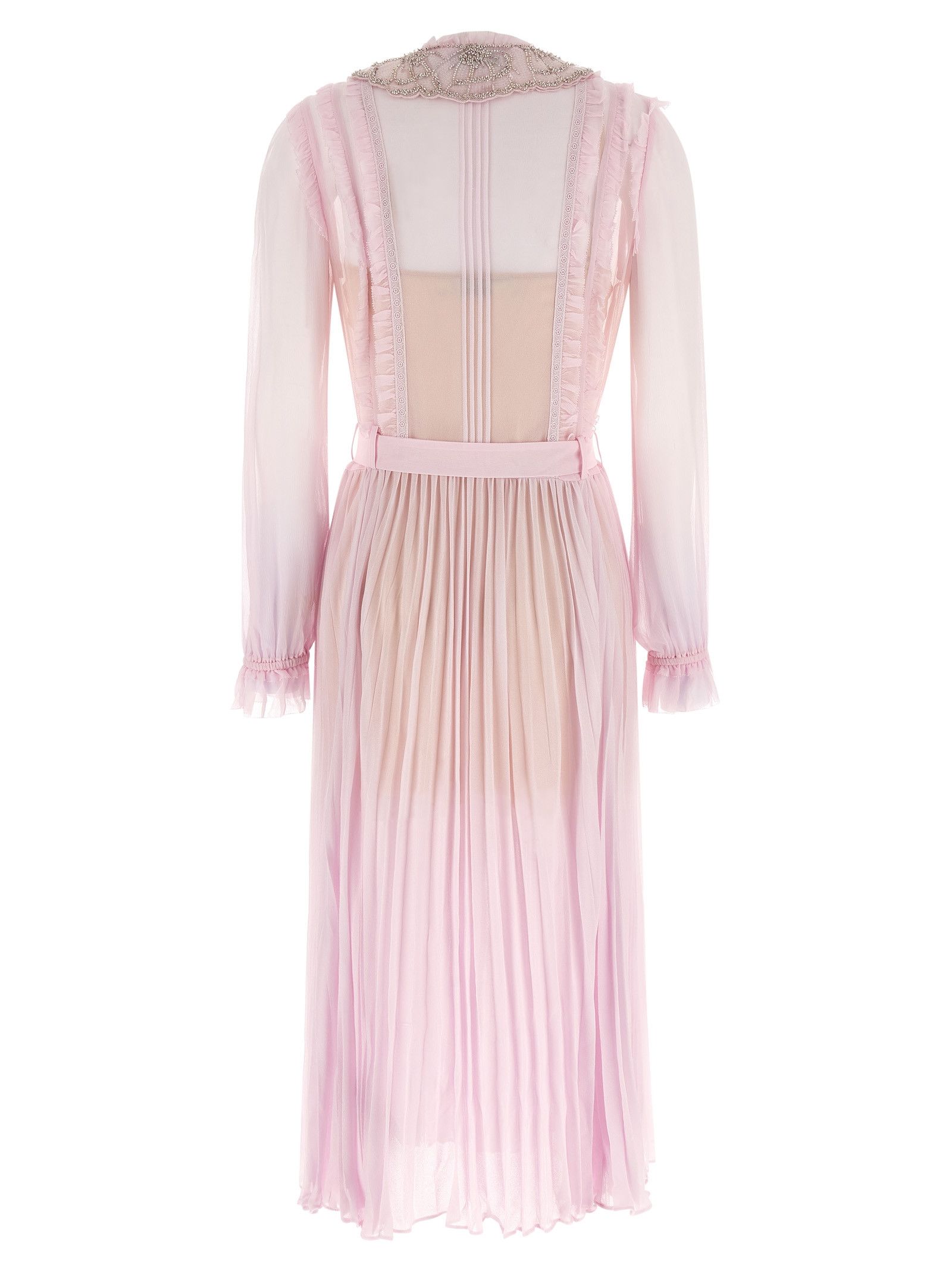 Self-Portrait 'Pink Pleated Georgette Midi' dresses Size M / US 6-8 / IT 42-44 - 2 Thumbnail