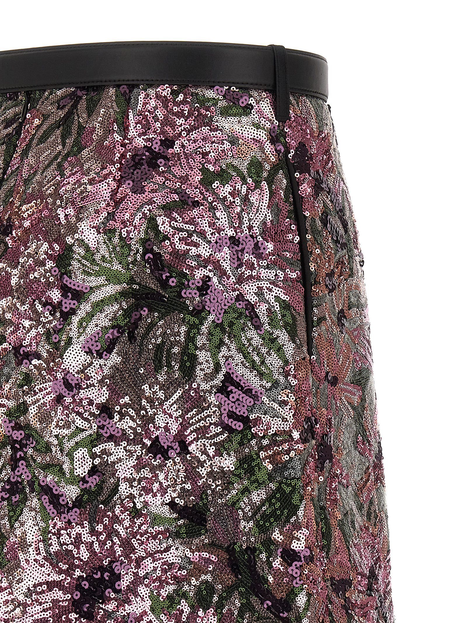 Self-Portrait 'Floral Sequin Mini' skirt Size 28" / US 6 / IT 42 - 4 Thumbnail