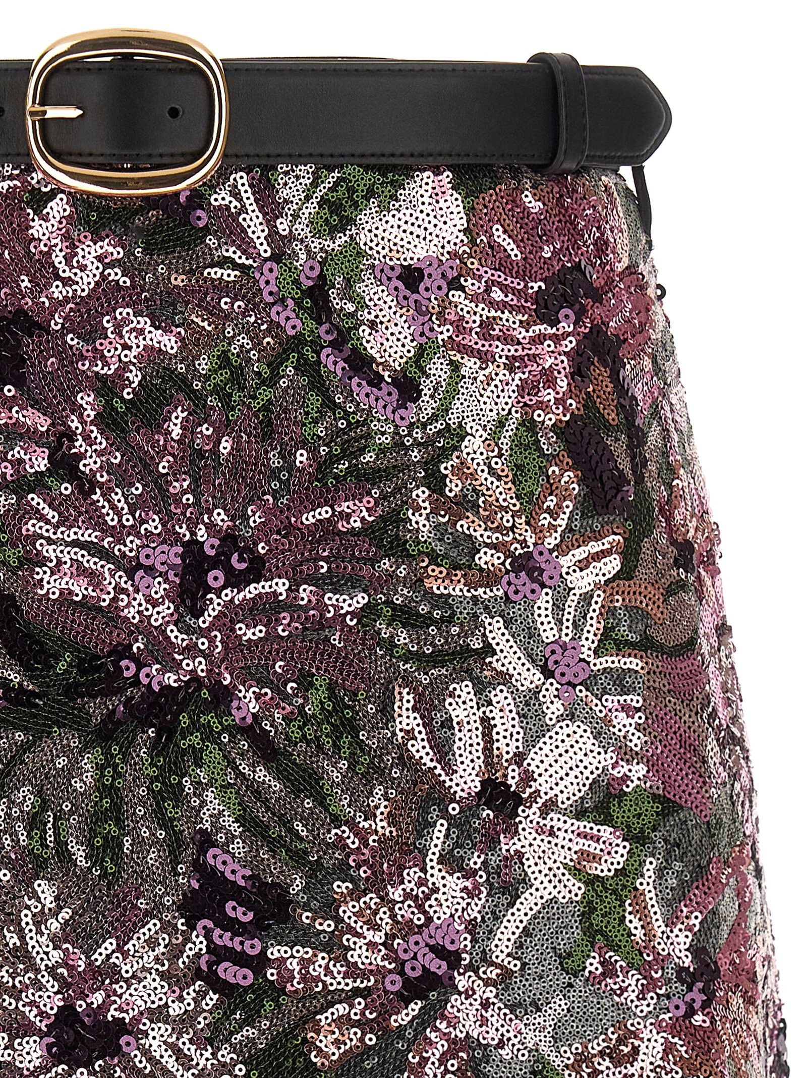 Self-Portrait 'Floral Sequin Mini' skirt Size 27" / US 4 / IT 40 - 3 Thumbnail
