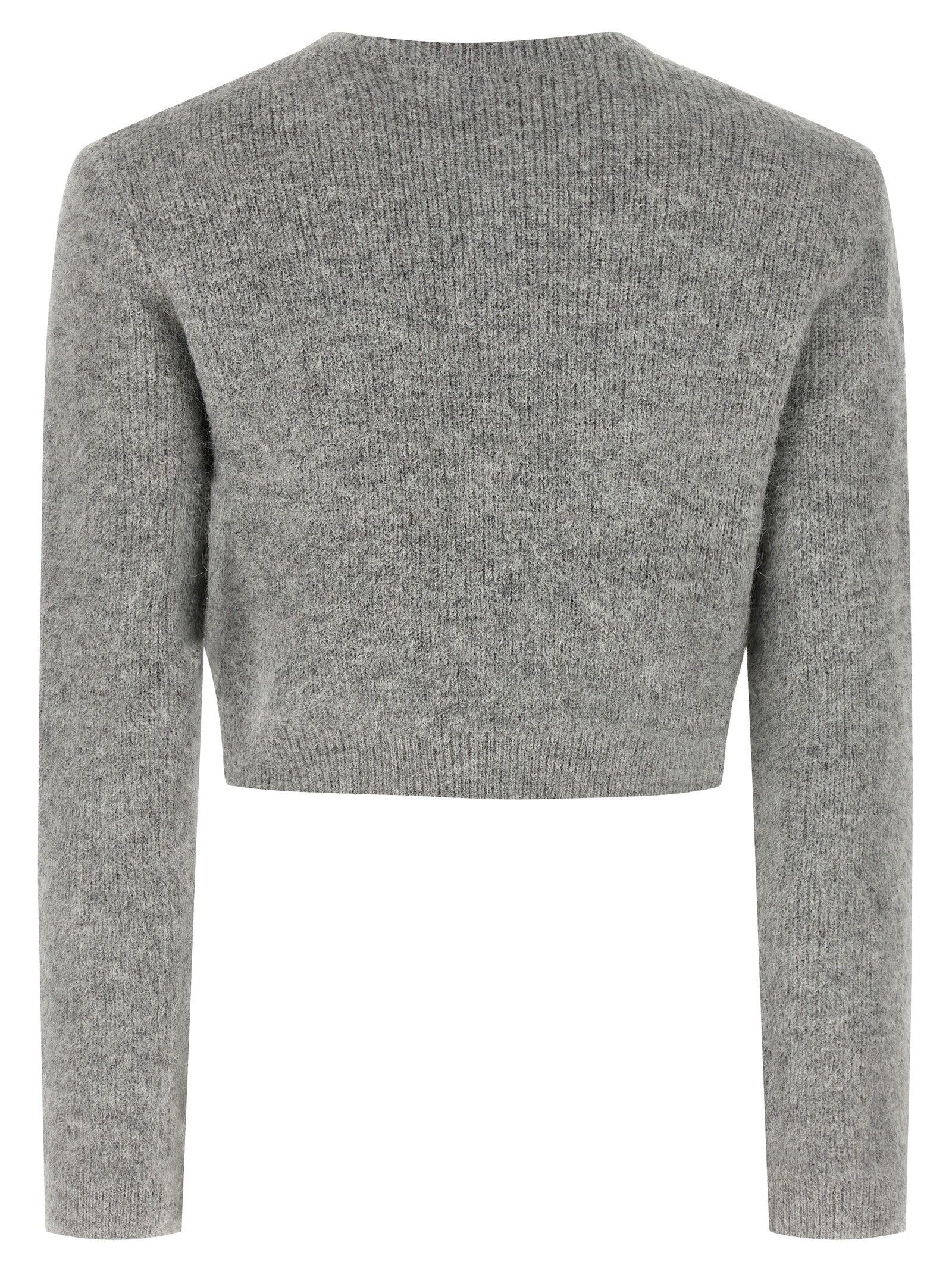 Self-Portrait 'Grey Fluffy Crystal Trim' cardigan Size XS / US 0-2 / IT 36-38 - 2 Thumbnail