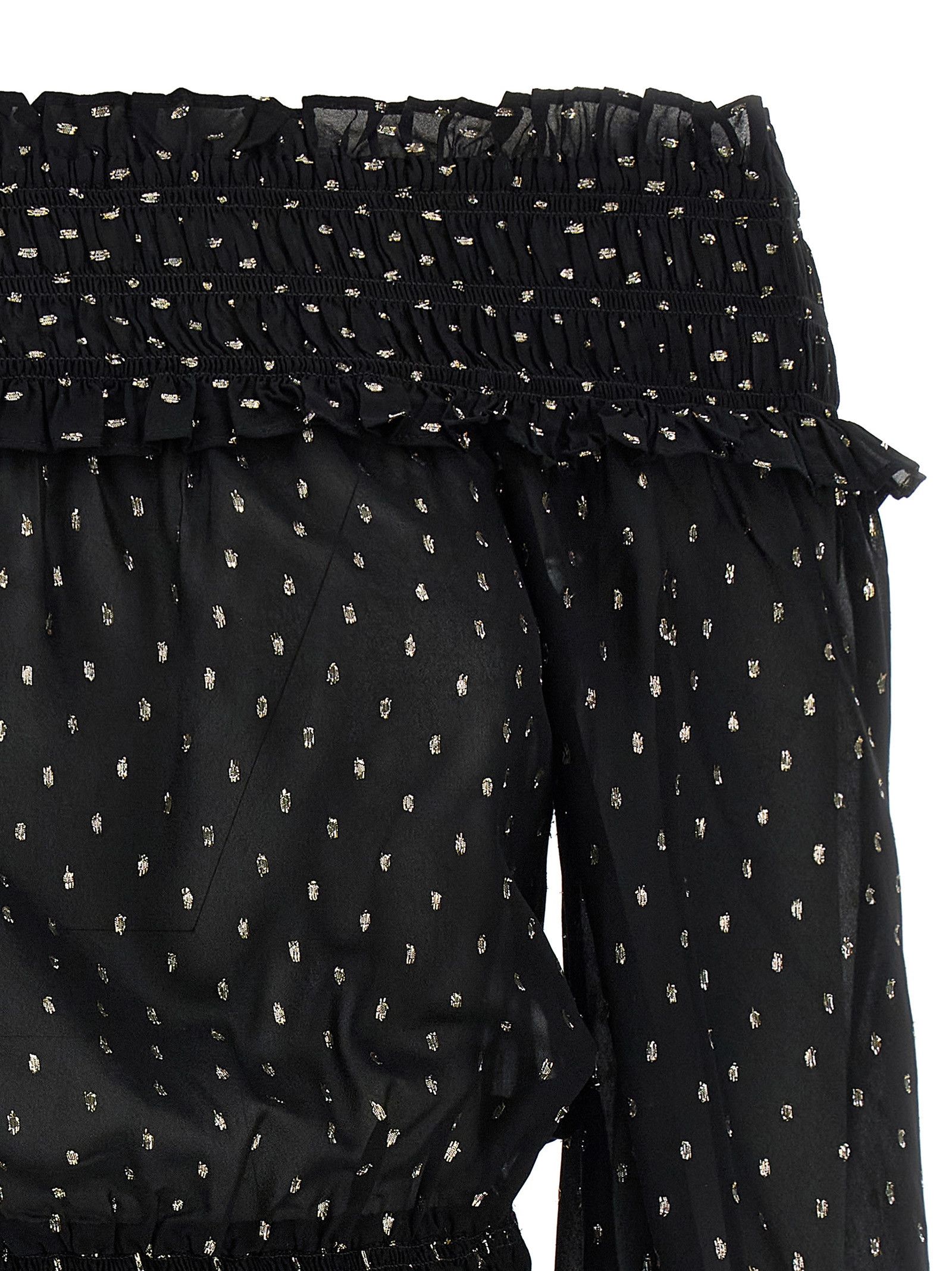Self-Portrait 'Black And Gold Chiffon' top Size L / US 10 / IT 46 - 3 Thumbnail
