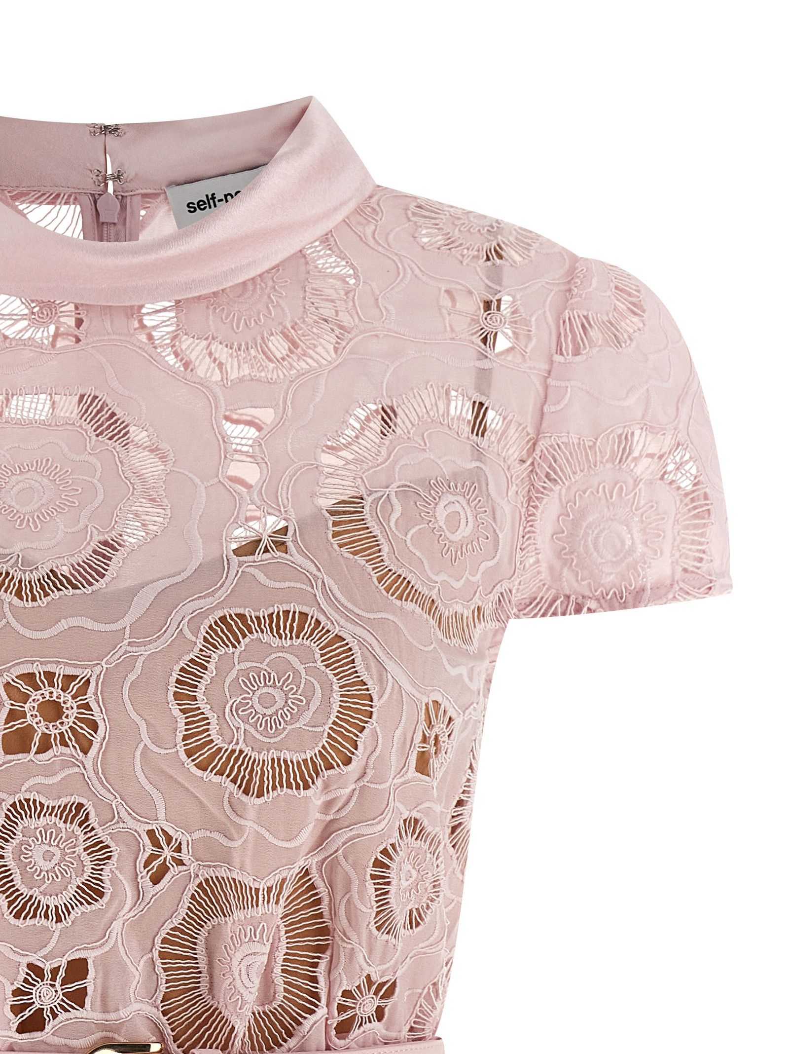 Self-Portrait 'Pink Floral Lace Mini' dress Size M / US 6-8 / IT 42-44 - 3 Thumbnail