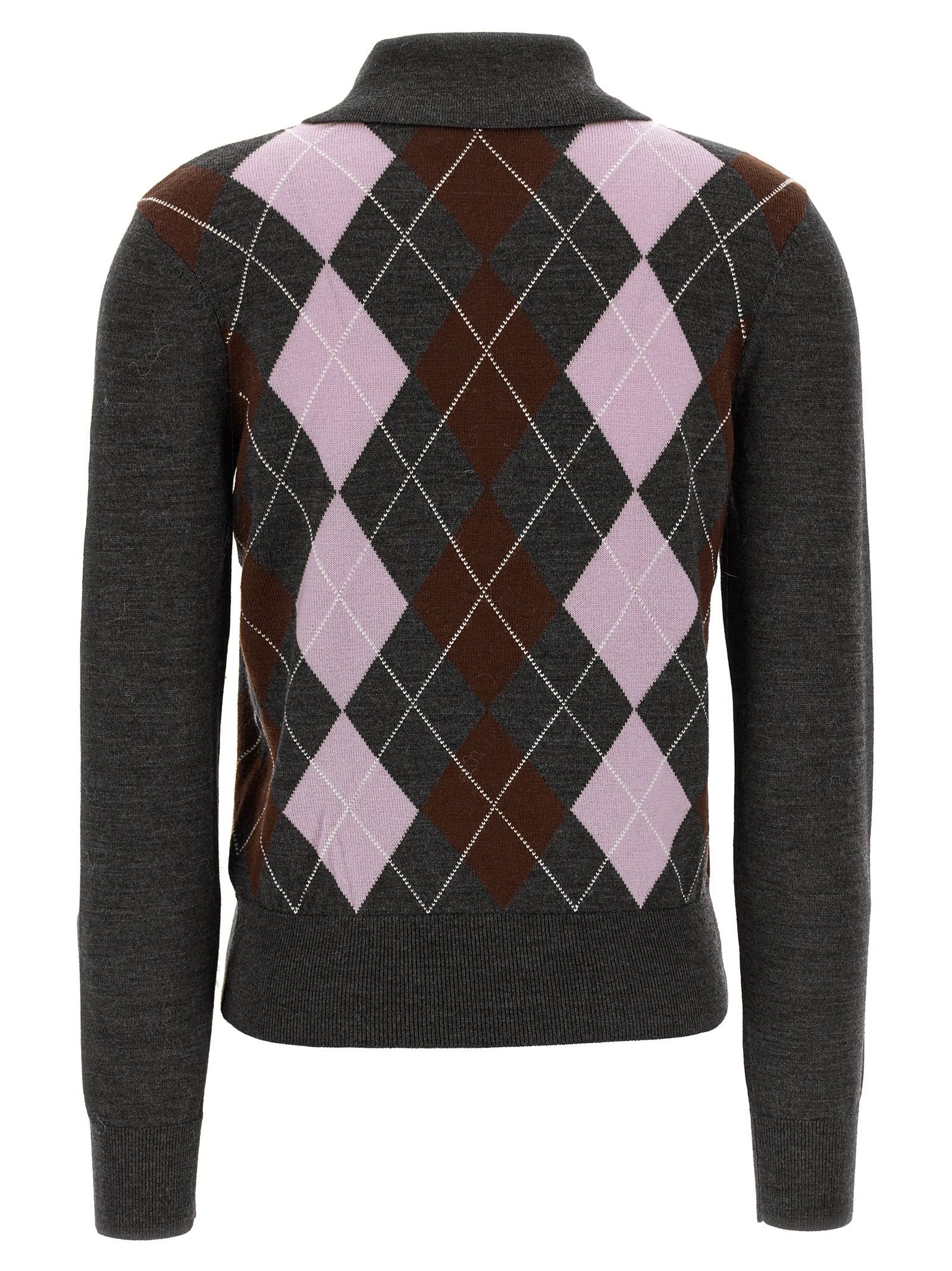 Self-Portrait 'Grey Argyle Lightweight' sweater Size XS / US 0-2 / IT 36-38 - 2 Thumbnail