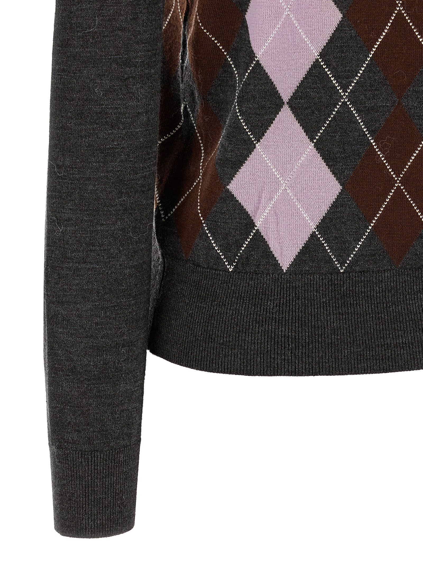 Self-Portrait 'Grey Argyle Lightweight' sweater Size XS / US 0-2 / IT 36-38 - 4 Thumbnail