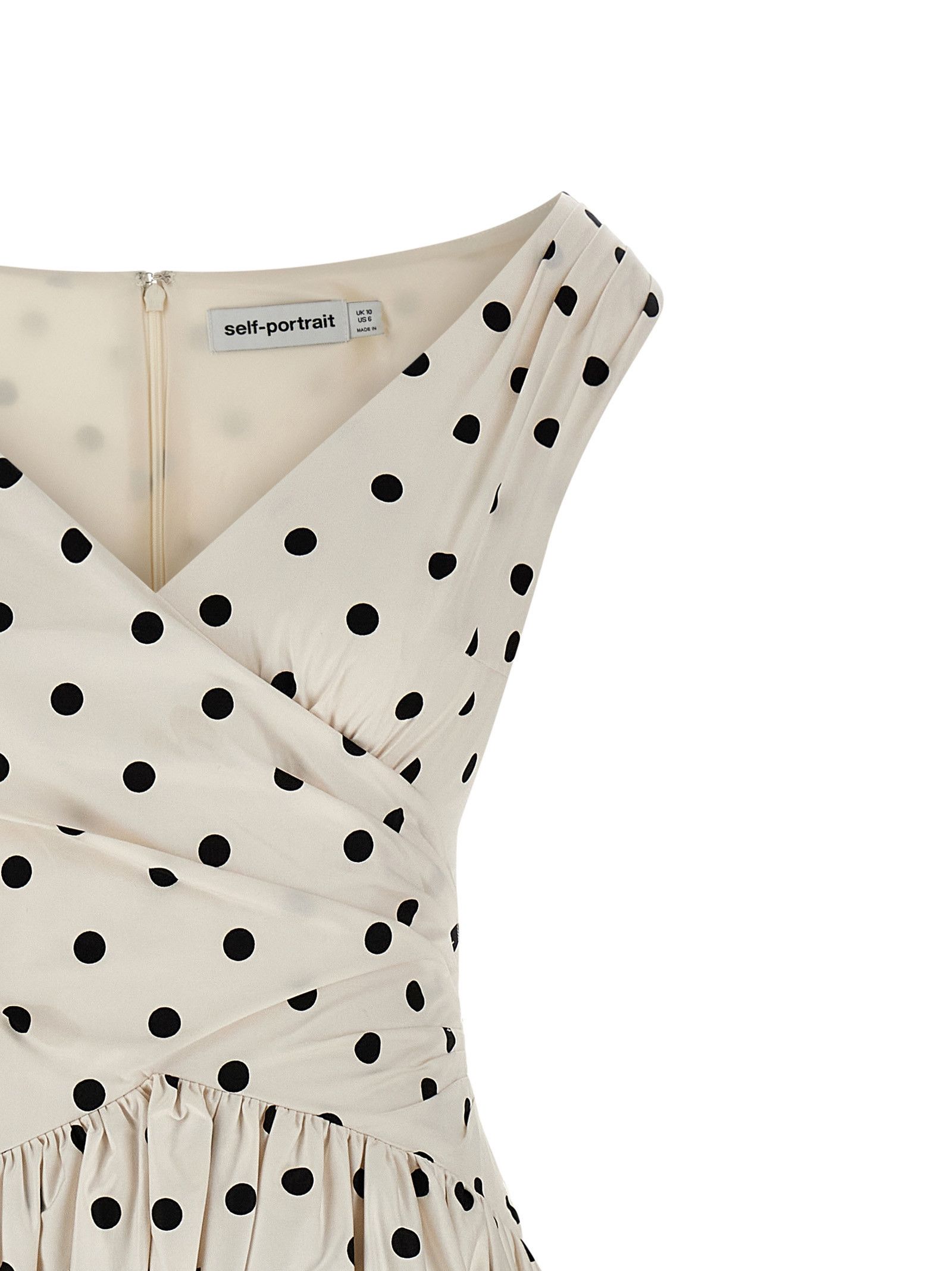 Self-Portrait 'Cream Polka Dot Cotton Midi' dress Size M / US 6-8 / IT 42-44 - 3 Thumbnail
