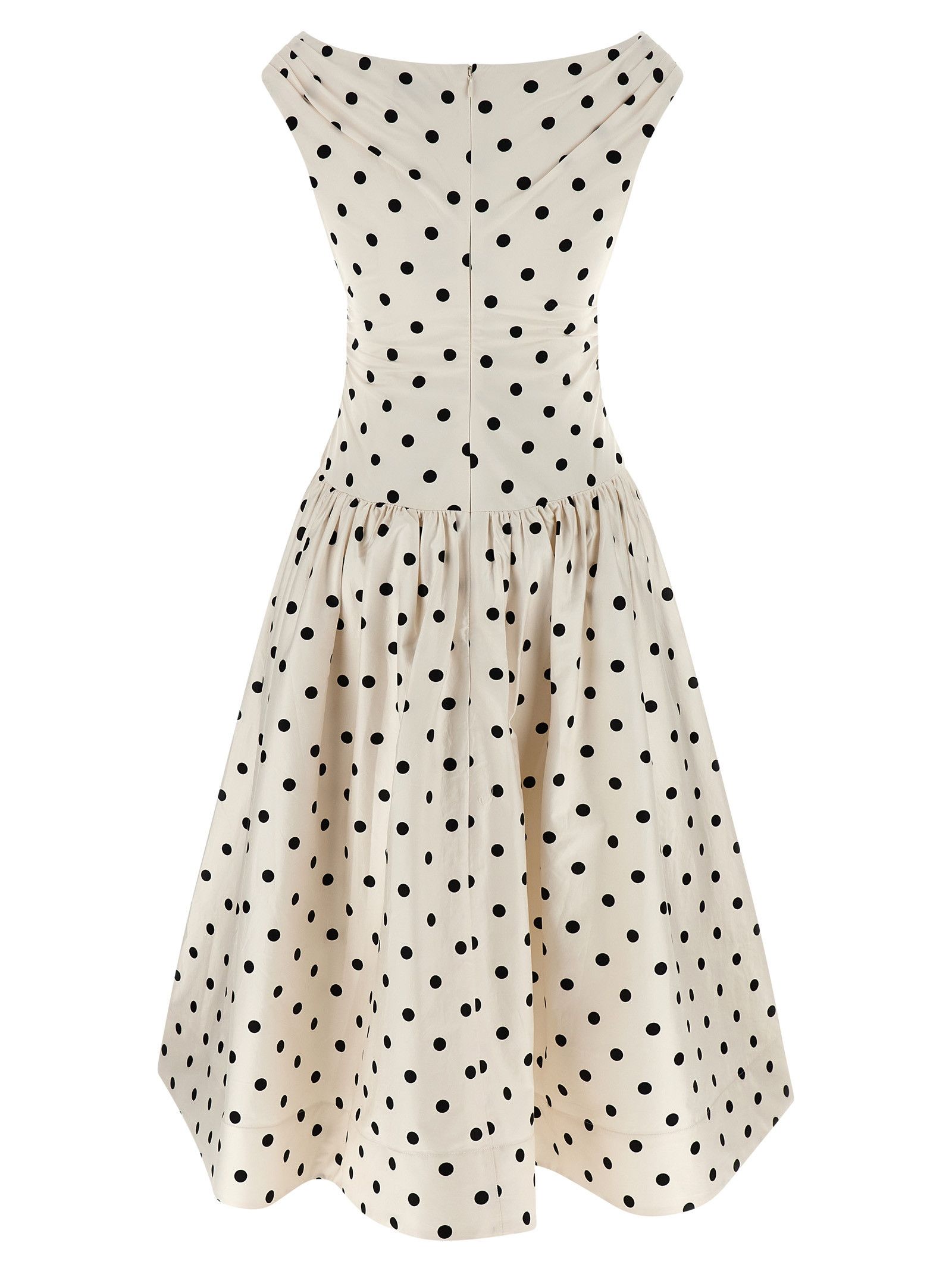Self-Portrait 'Cream Polka Dot Cotton Midi' dress Size M / US 6-8 / IT 42-44 - 2 Thumbnail