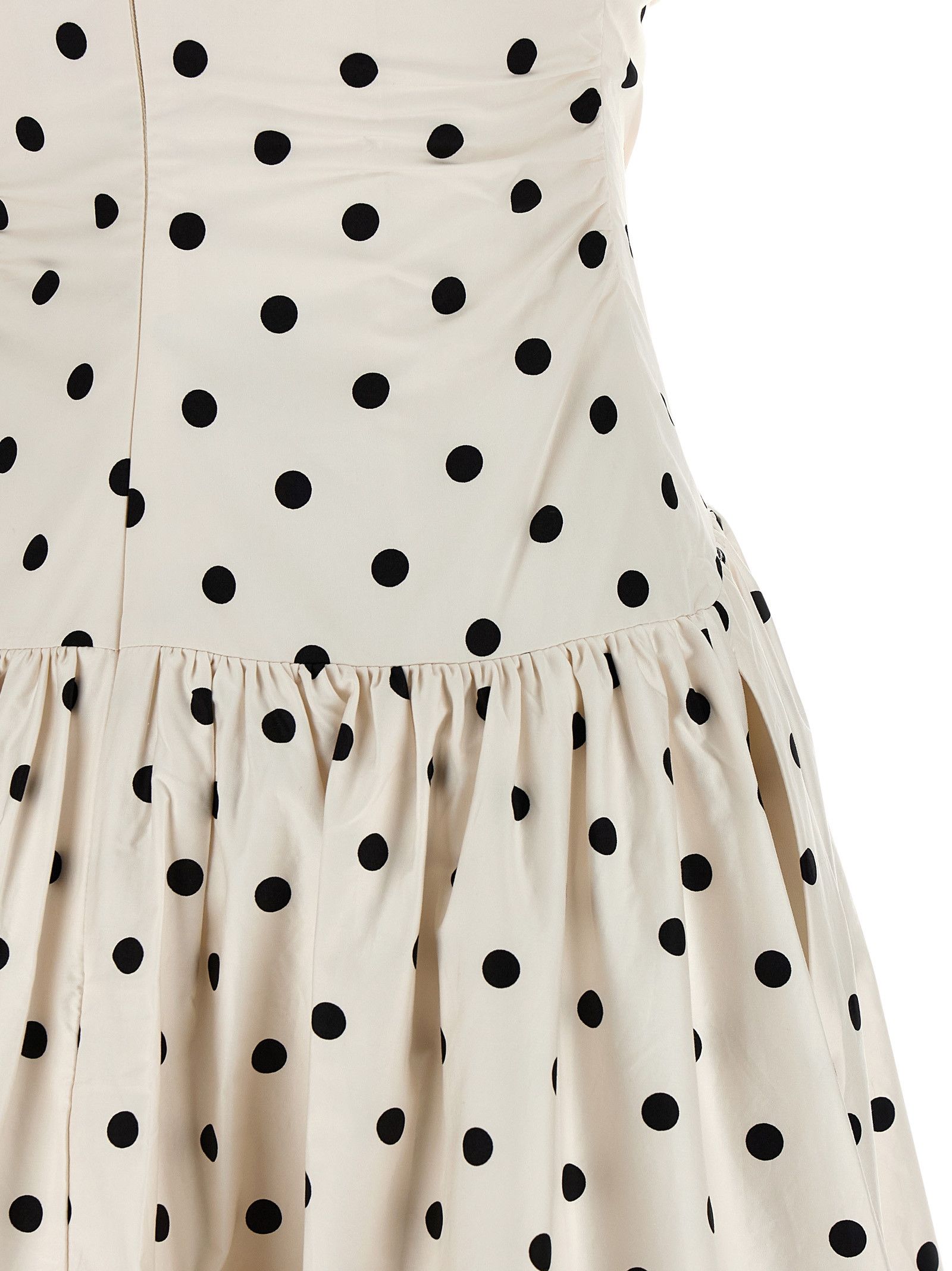 Self-Portrait 'Cream Polka Dot Cotton Midi' dress Size L / US 10 / IT 46 - 4 Thumbnail