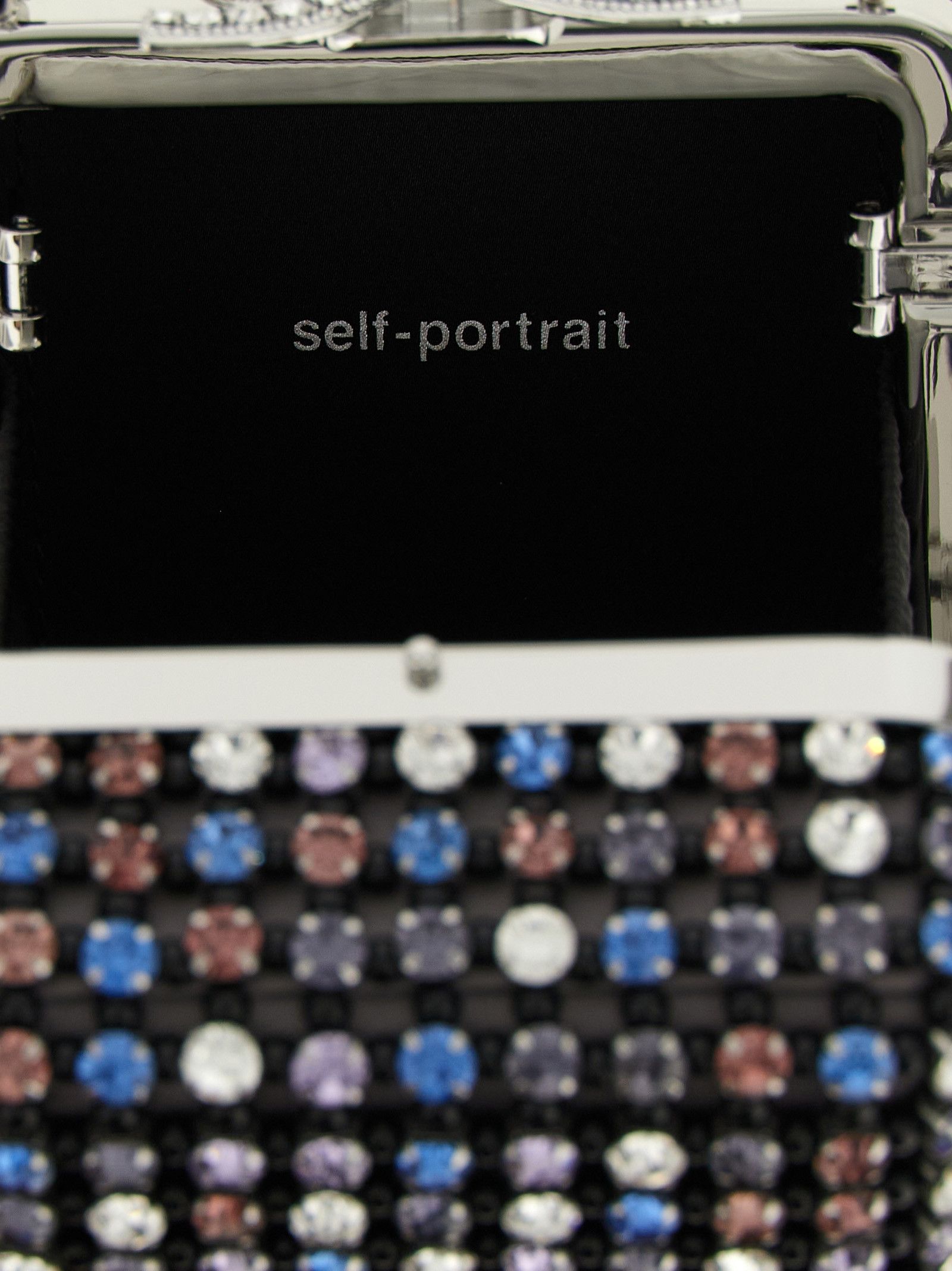 Self-Portrait 'Multi Crystal Chainmail' handbag Size ONE SIZE - 4 Thumbnail