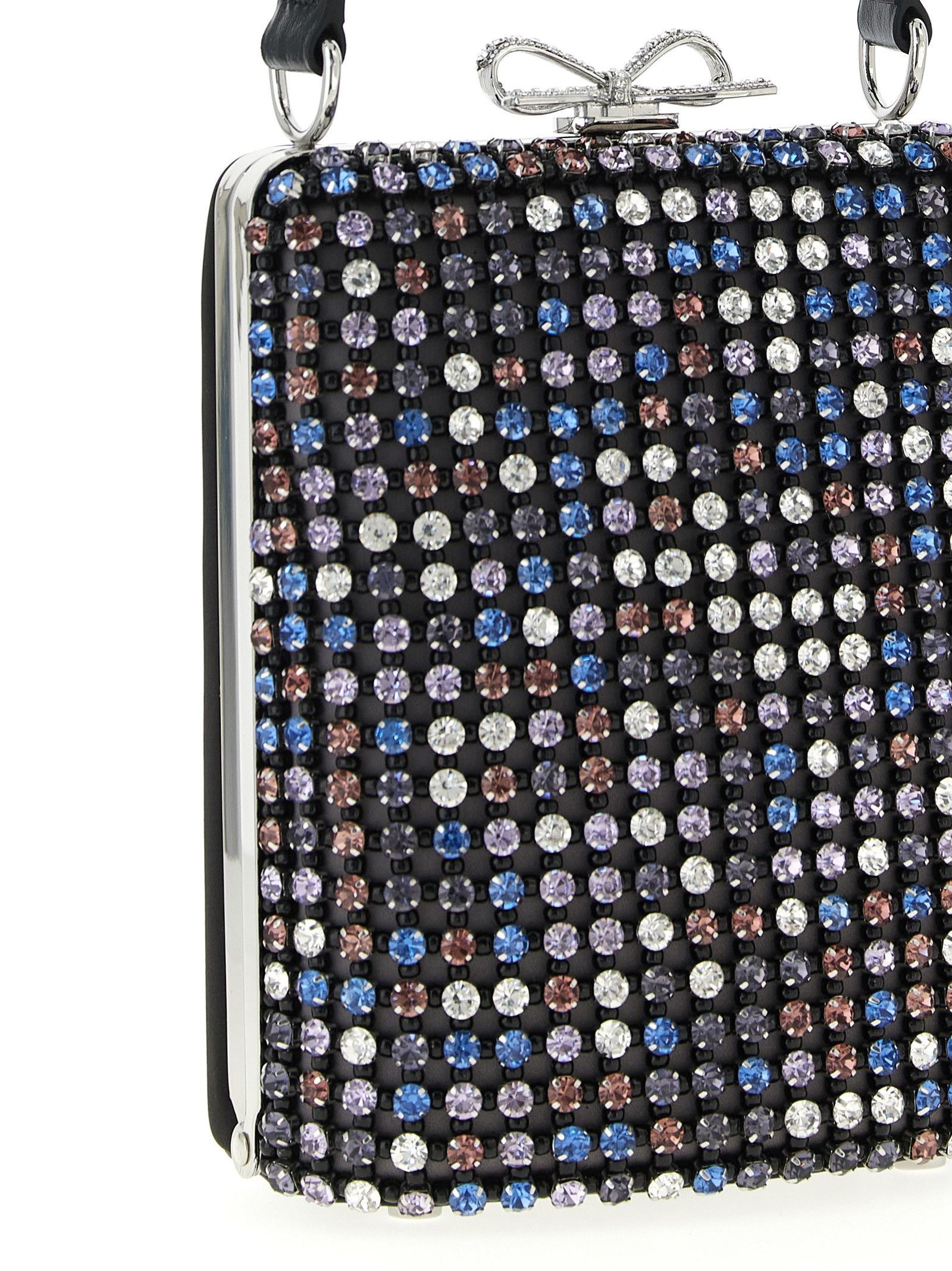 Self-Portrait 'Multi Crystal Chainmail' mini handbag Size ONE SIZE - 3 Thumbnail
