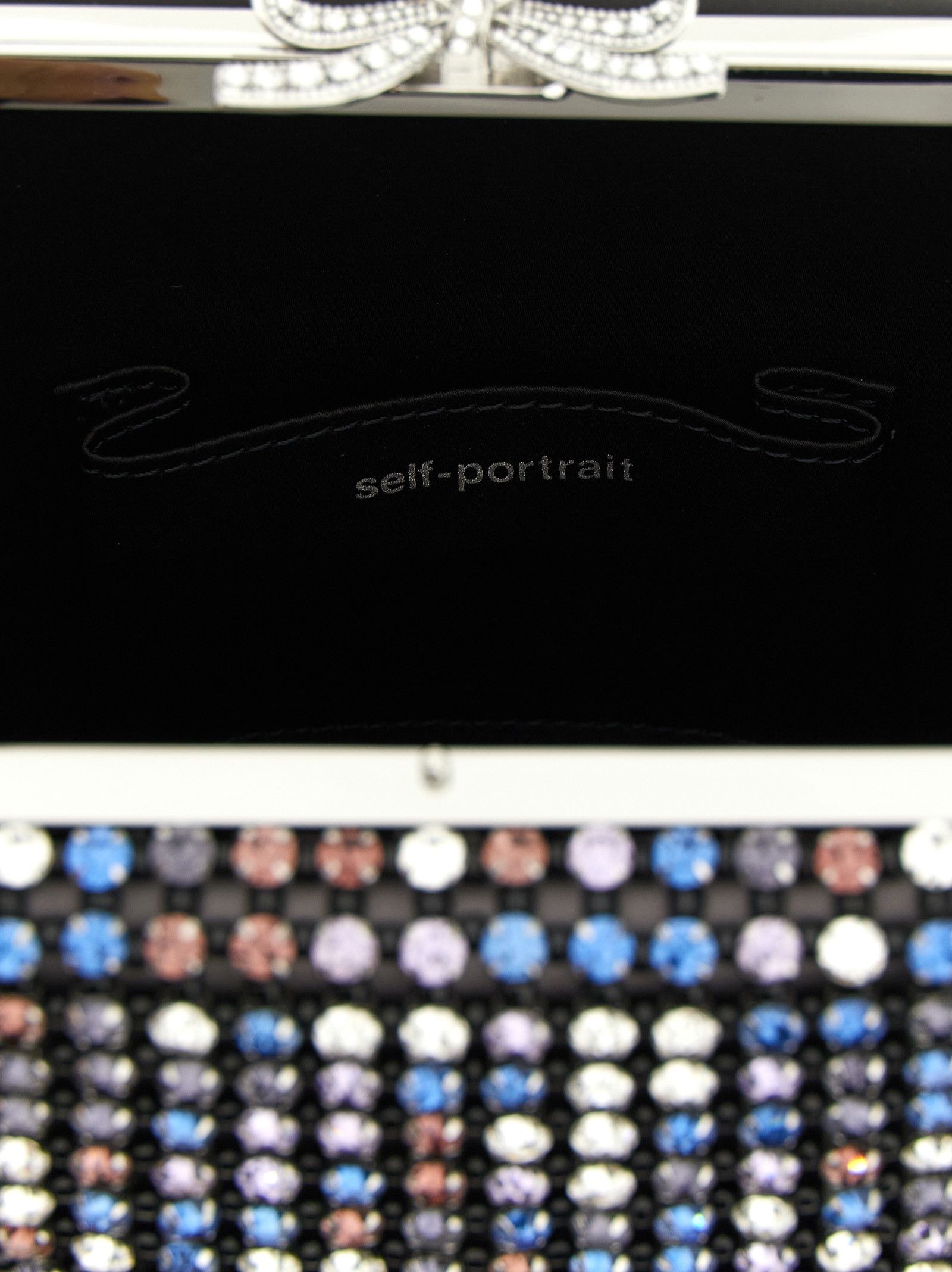 Self-Portrait 'Multi Crystal Chainmail' mini handbag Size ONE SIZE - 4 Thumbnail