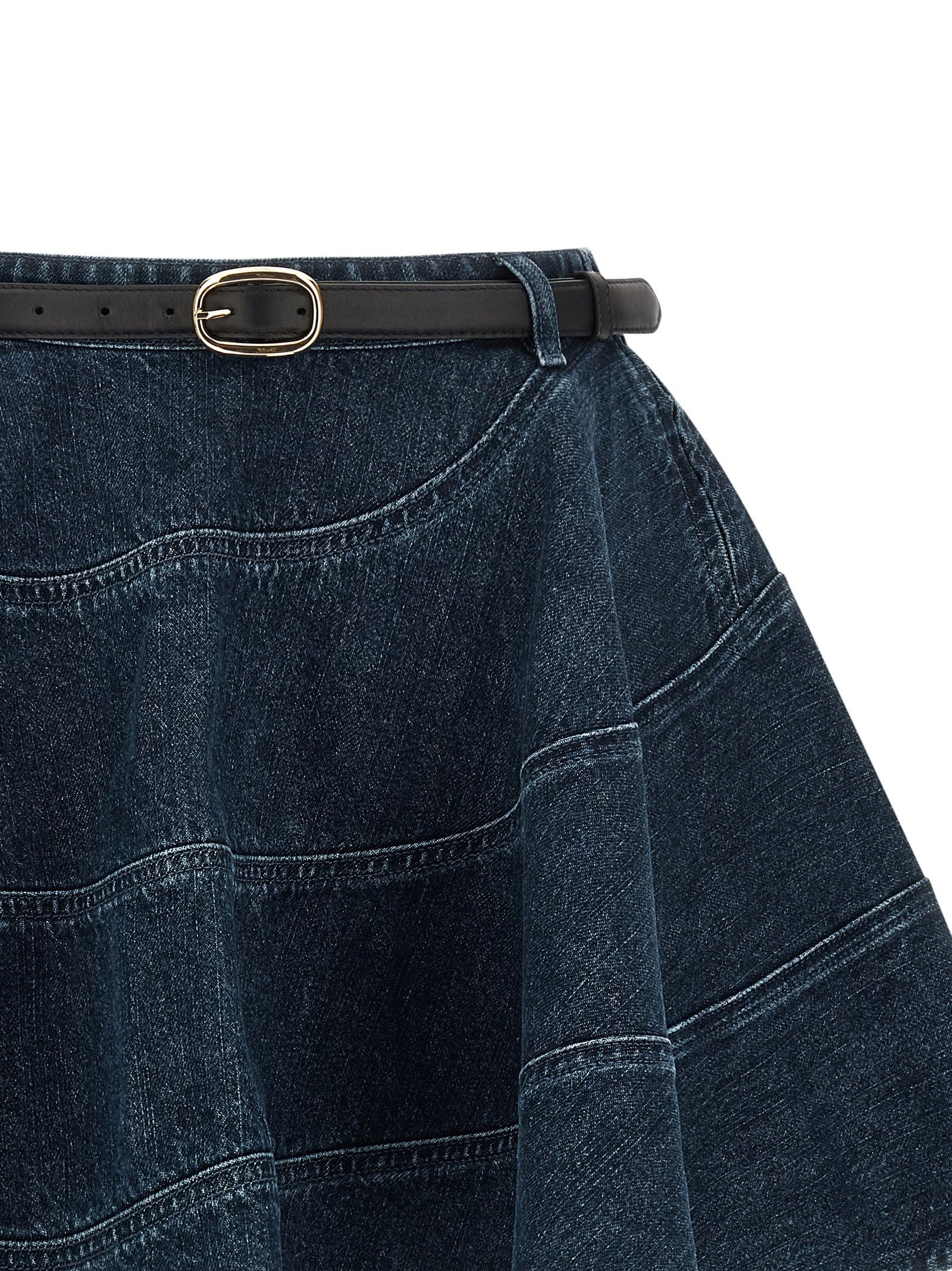 Self-Portrait 'Flared Denim Mini' skirt Size 27" / US 4 / IT 40 - 3 Thumbnail